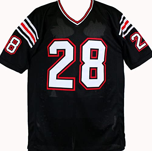 Marshall Faulk Autographed Black College Style STAT Jersey-Beckett W Hologram Black - Image 4