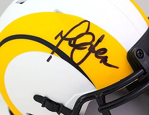 Marshall Faulk Autographed St. Louis Rams Lunar Mini Helmet - Beckett W Black - Image 3