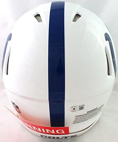 Marshall Faulk Signed Colts Authentic Speed 2020 FS Helmet w/HOF- Beckett WBlk - Image 3