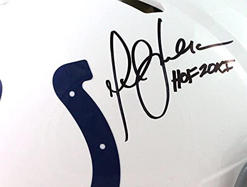 Marshall Faulk Signed Colts Authentic Speed 2020 FS Helmet w/HOF- Beckett WBlk - Image 5