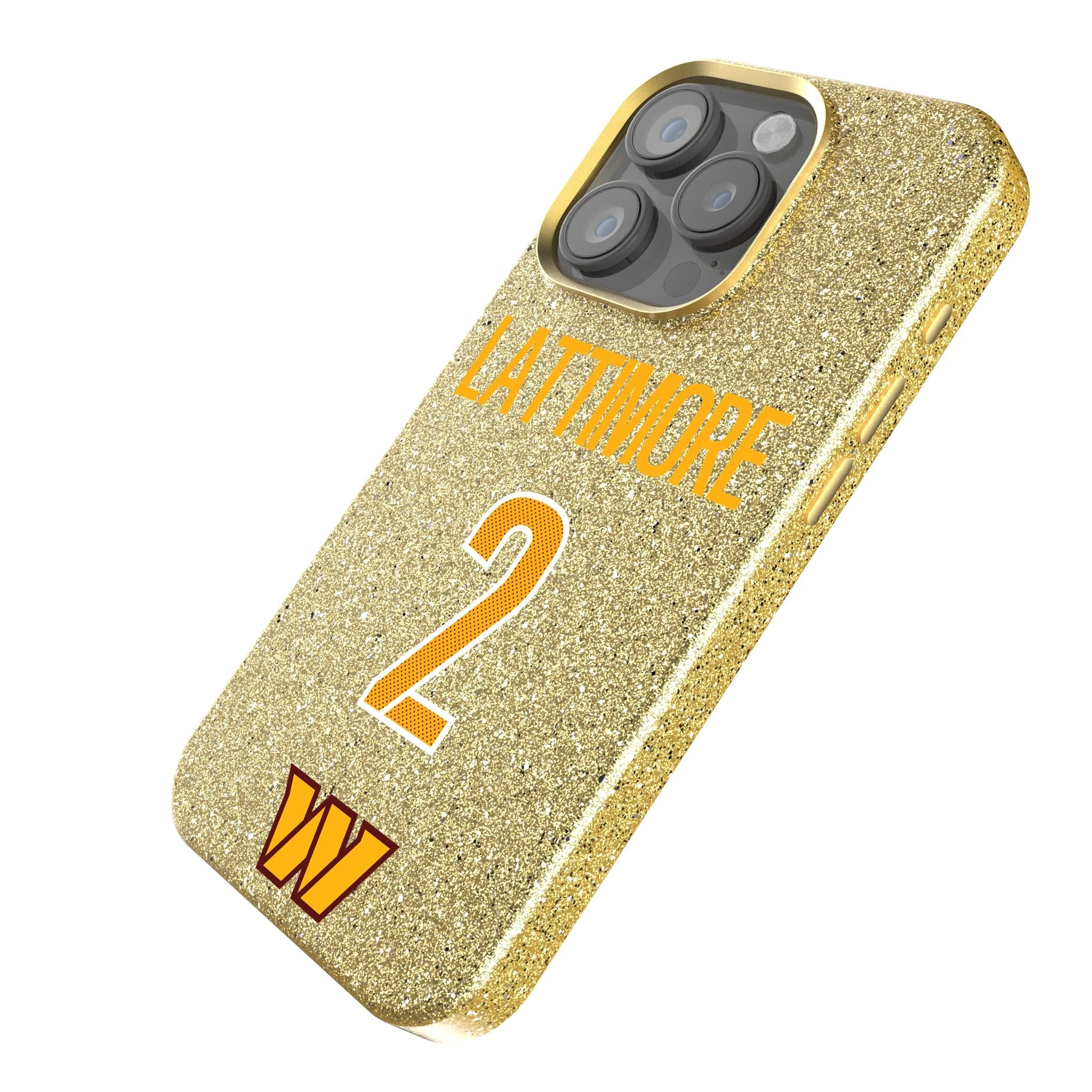 Marshon Lattimore Washington Commanders 2 Game Tactic Bling Phone Case for Apple iPhone - Image 2