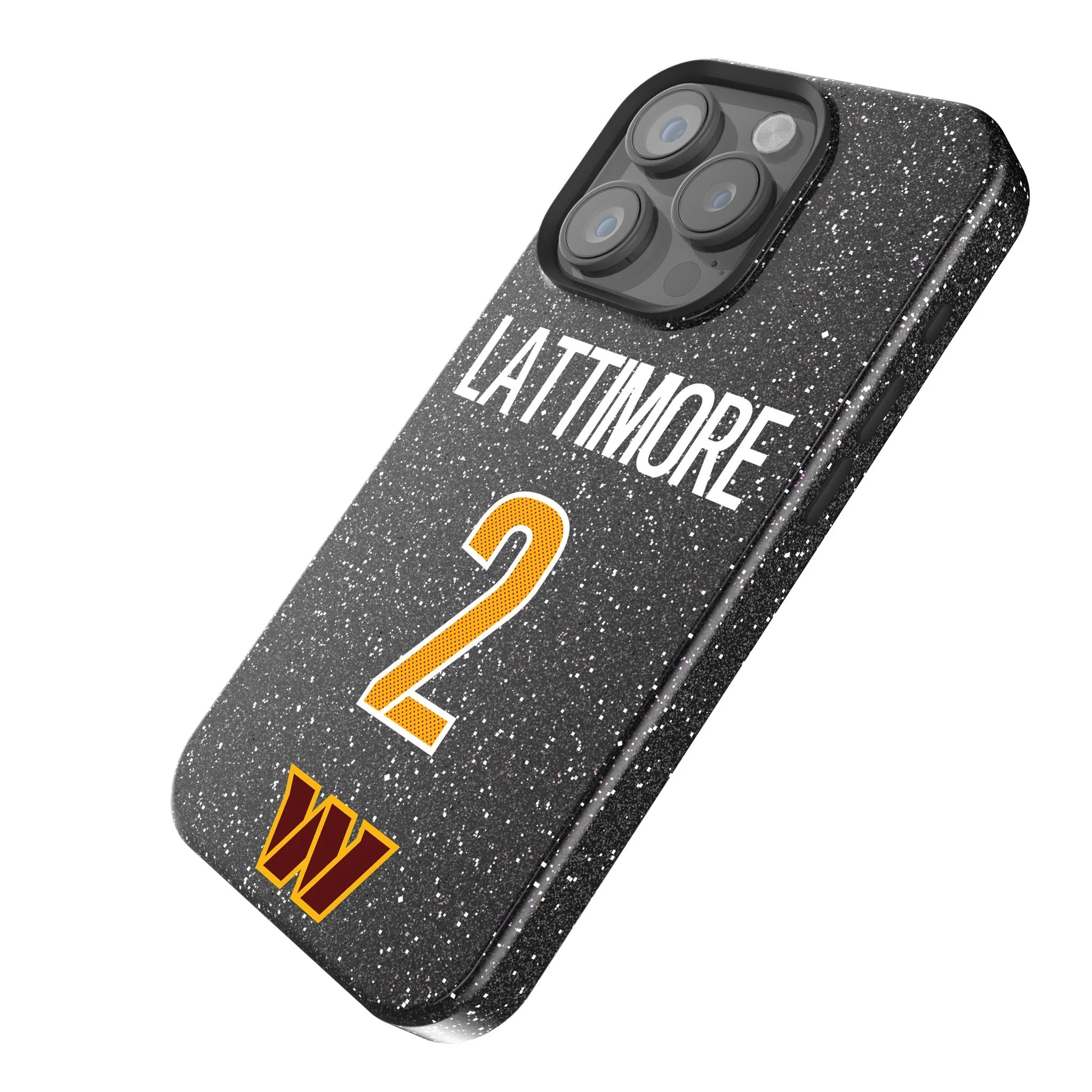 Marshon Lattimore Washington Commanders 2 Game Tactic Bling Phone Case for Apple iPhone - Image 2