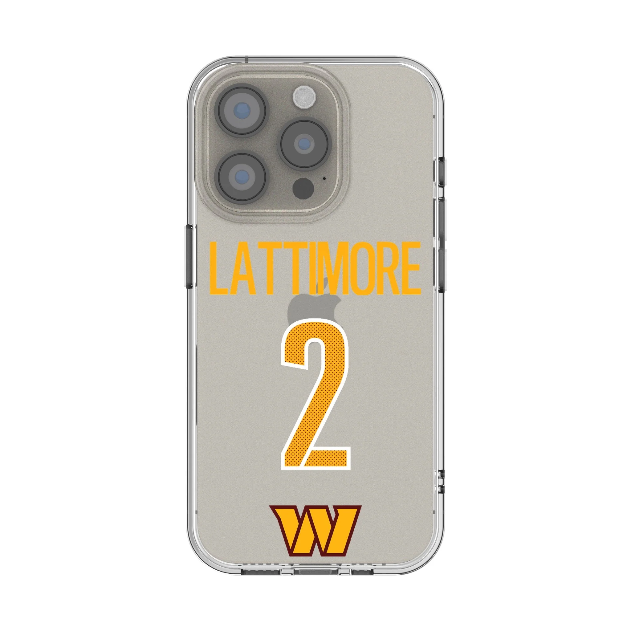 Marshon Lattimore Washington Commanders 2 Game Tactic Clear Phone Case for Apple iPhone