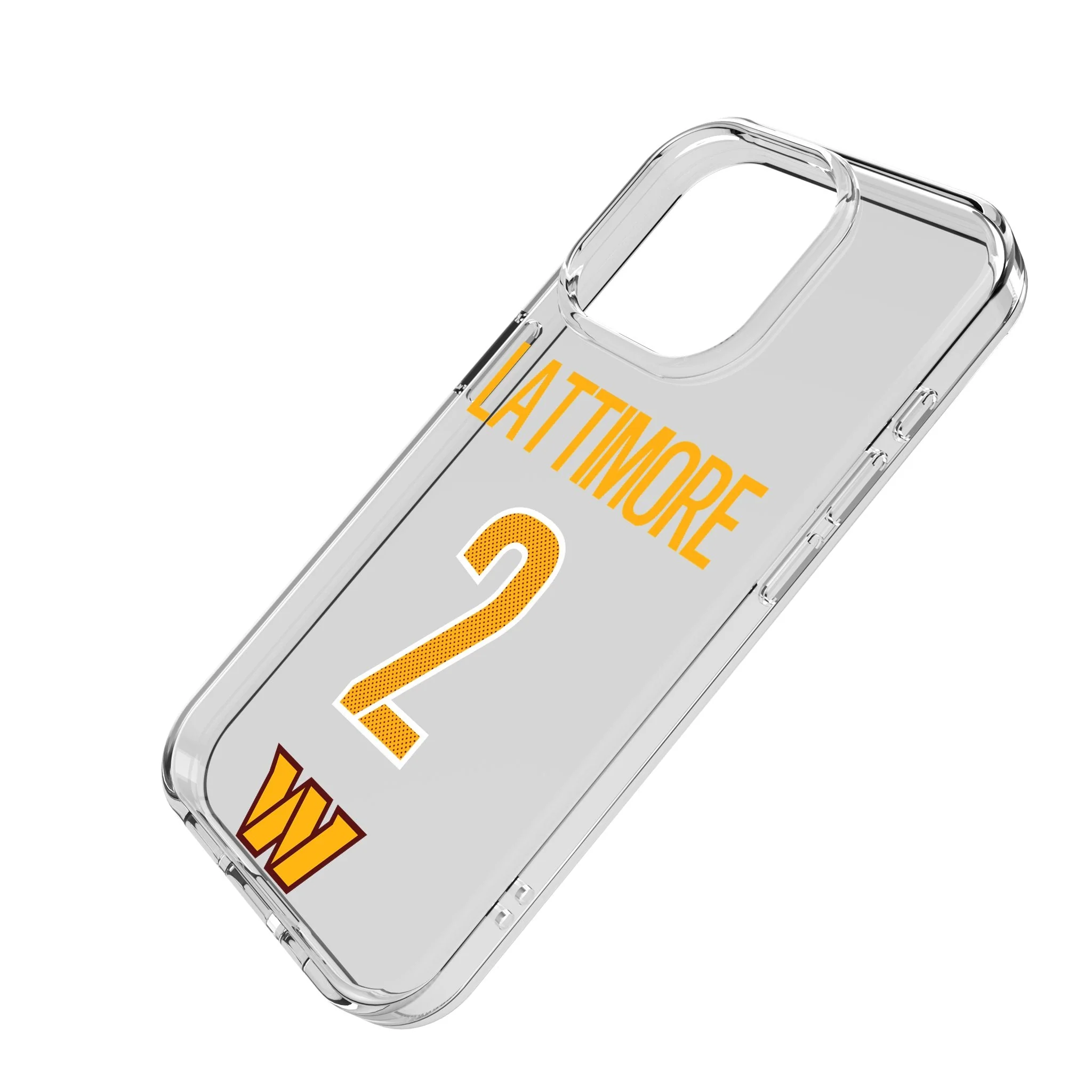 Marshon Lattimore Washington Commanders 2 Game Tactic Clear Phone Case for Apple iPhone - Image 2