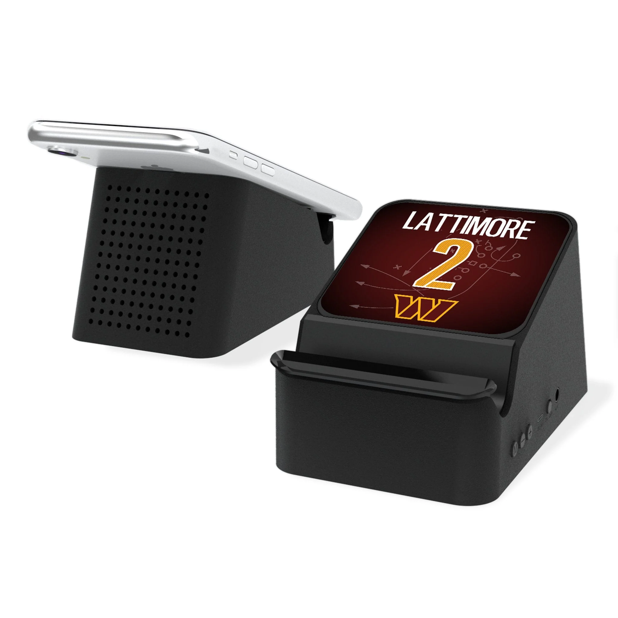 Marshon Lattimore Washington Commanders 2 Game Tactic Wireless Charging Station and Bluetooth Speaker