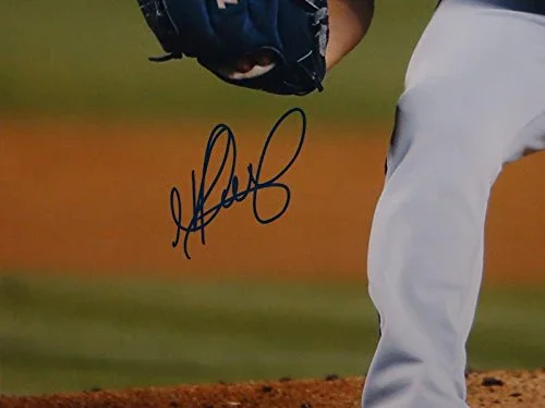 Martin Perez Autographed 16x20 Texas Rangers Pitching Photo- JSA Authenticated - Image 2