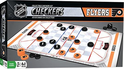 MasterPieces NHL Philadelphia Flyers Checkers Board Game , 13" x 21" - Image 3