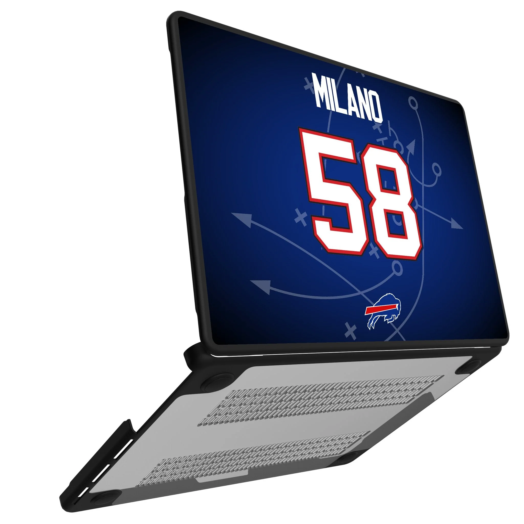 Matt Milano Buffalo Bills 58 Game Tactic Laptop Case for Apple MacBook - Image 2