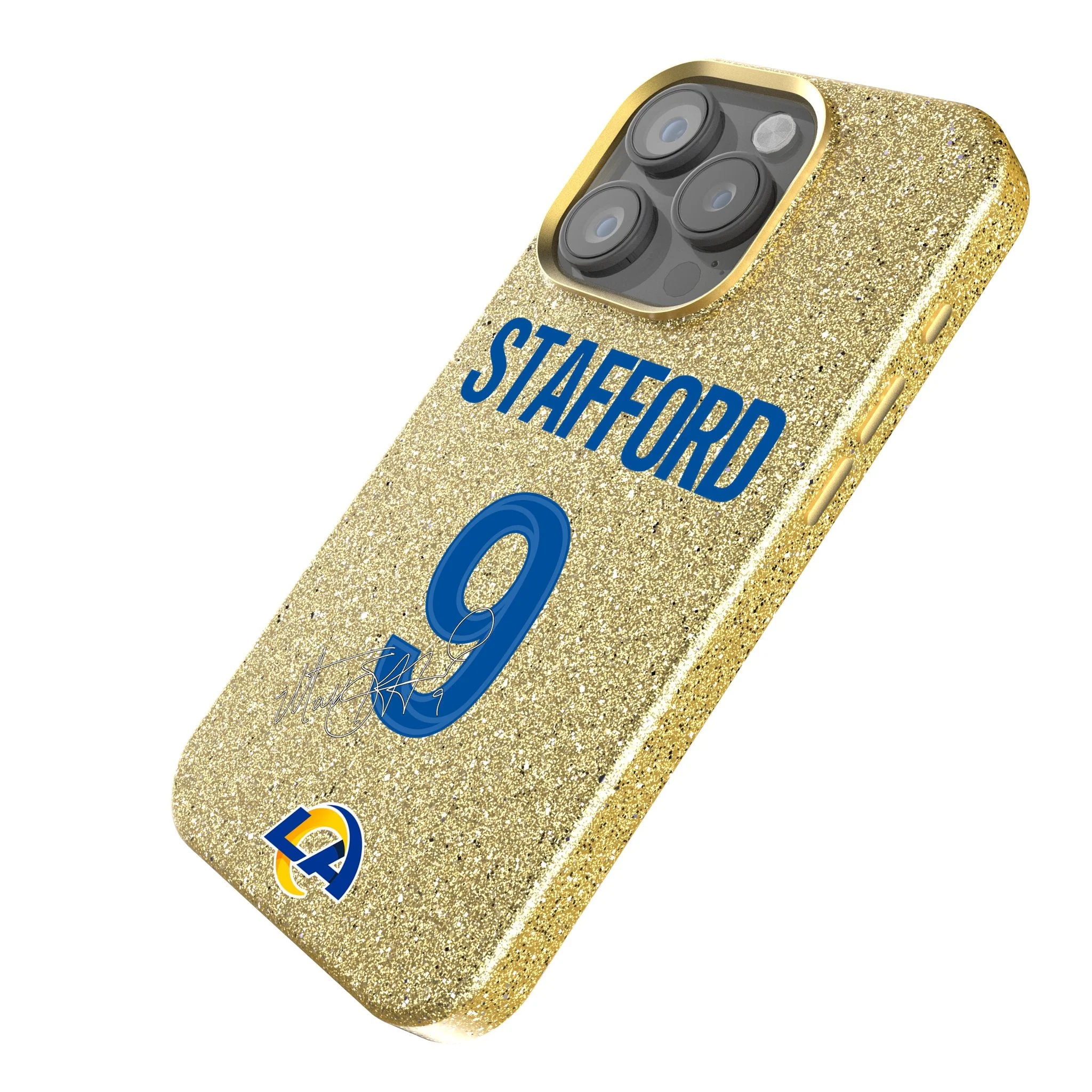 Matthew Stafford Los Angeles Rams 9 Ready Bling Phone Case - Image 2