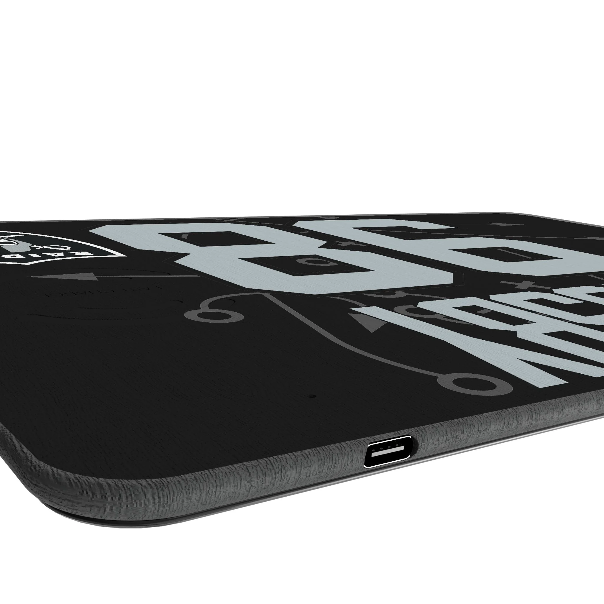 Maxx Crosby Las Vegas Raiders 98 Game Tactic 15-Watt Wireless Charger and Mouse Pad - Image 3