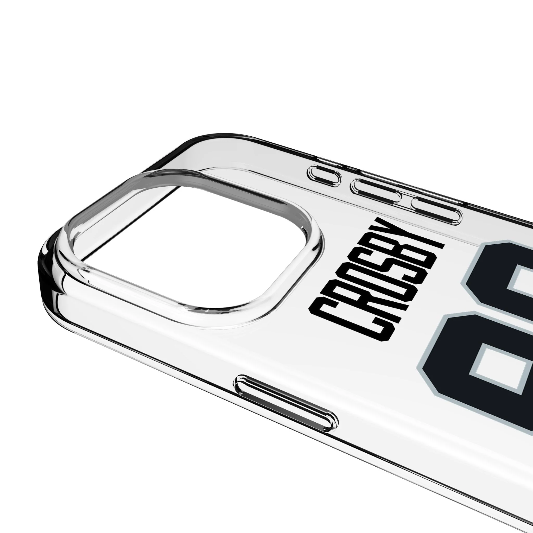 Maxx Crosby Las Vegas Raiders 98 Game Tactic Clear Phone Case for Apple iPhone - Image 3