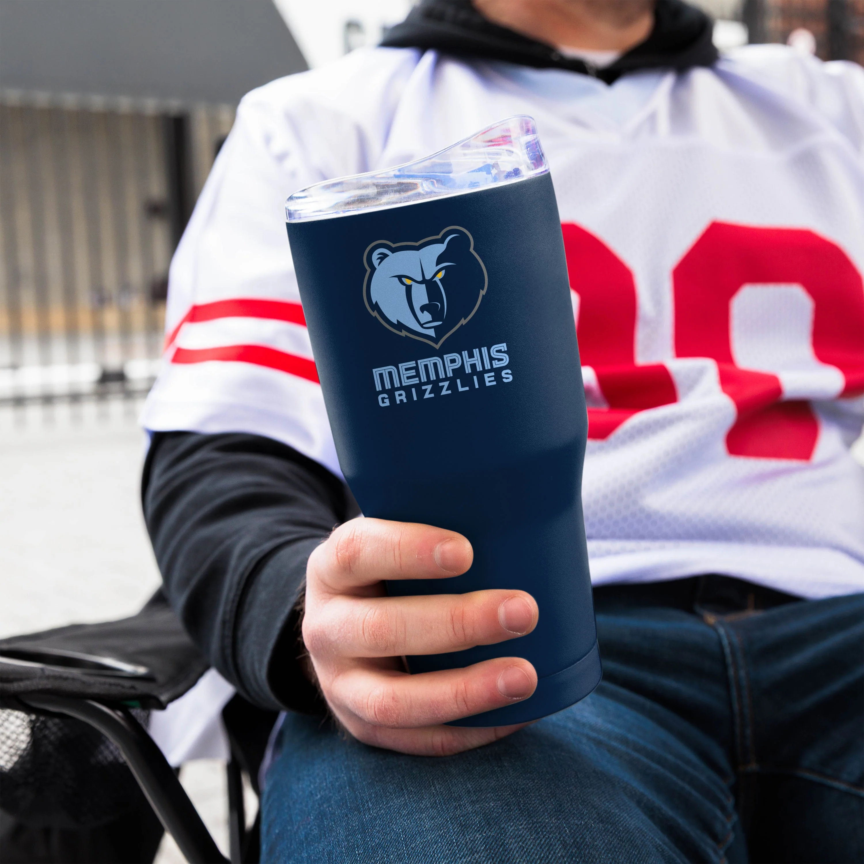 Memphis Grizzlies 30oz Flipside Powder Coat Tumbler - Image 4