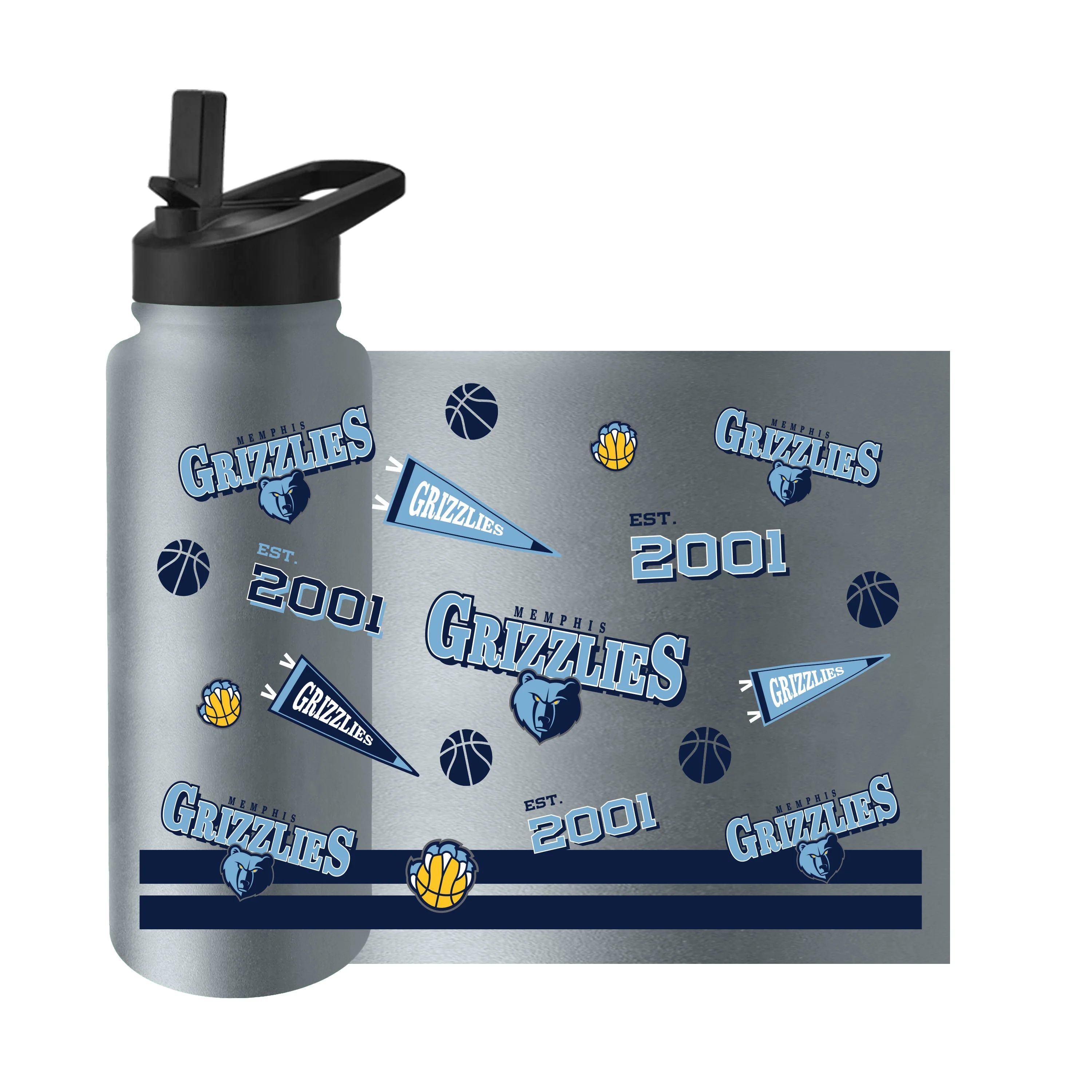 Memphis Grizzlies 34oz Native Quencher Bottle - Image 3