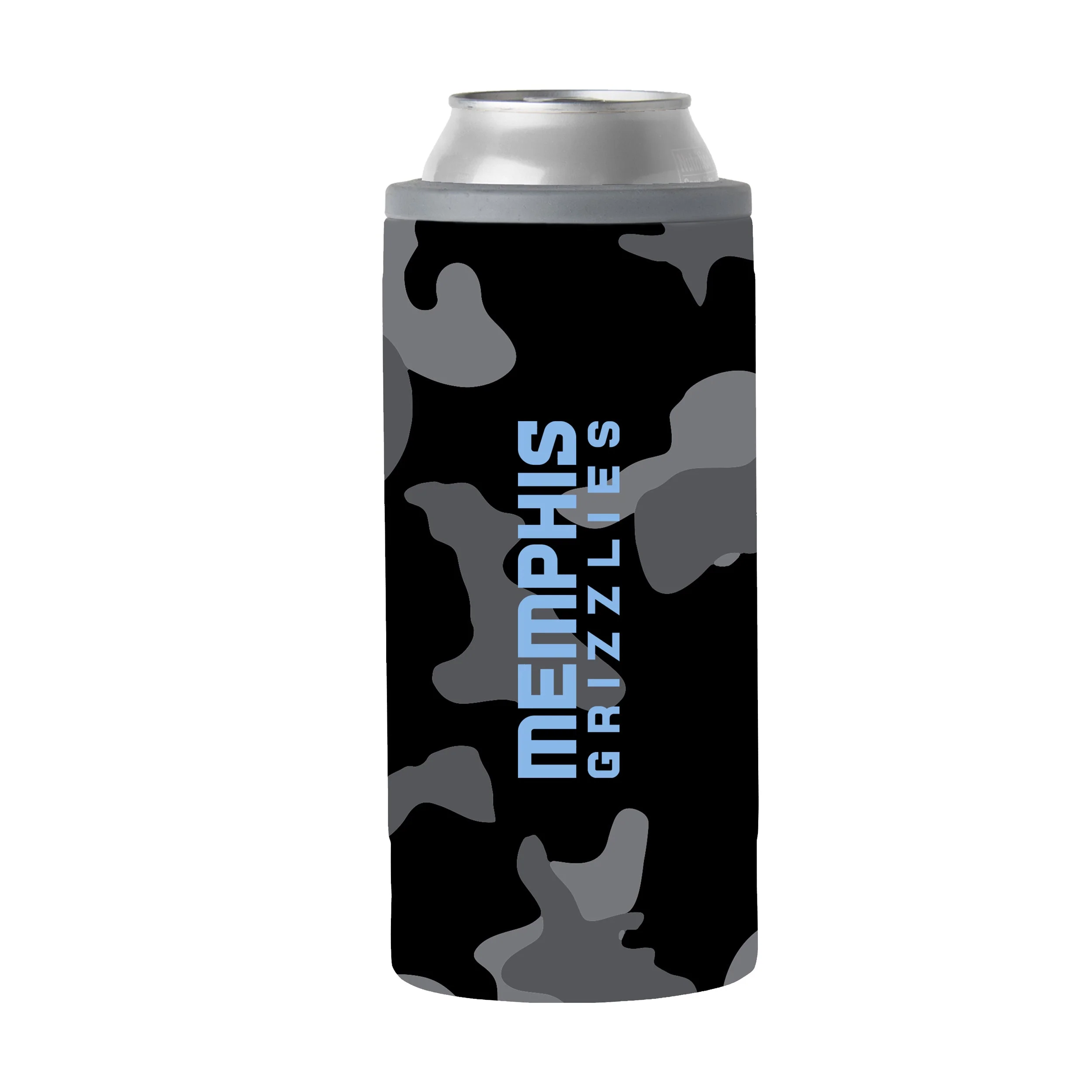 Memphis Grizzlies Black Camo 12oz Slim Can Coolie - Image 2