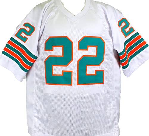 Mercury Morris Autographed White Pro Style Jersey w/17-0-BeckettW Hologram Silver - Image 2