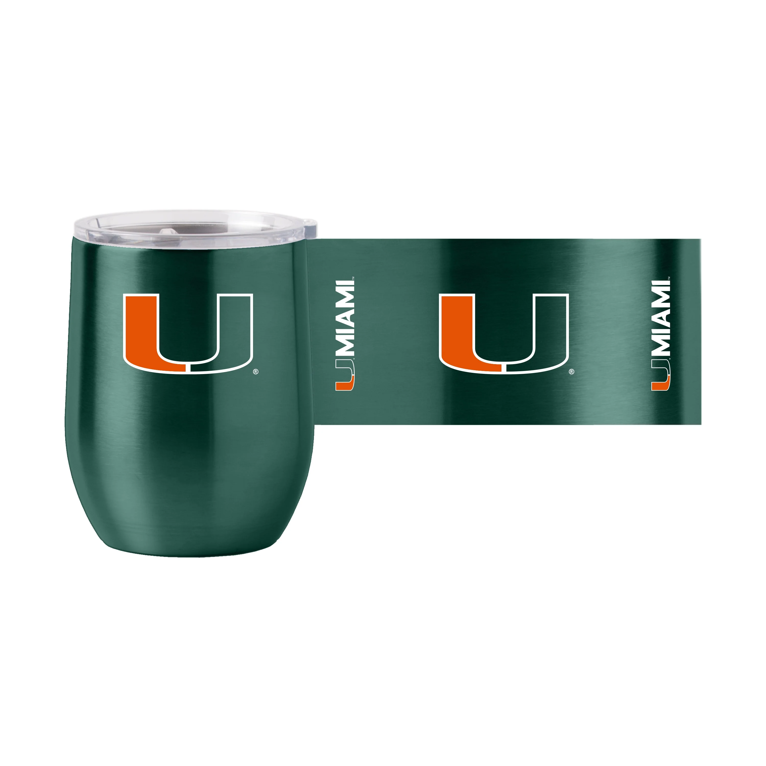 Miami 16oz Gameday Stainless Curved Beverage