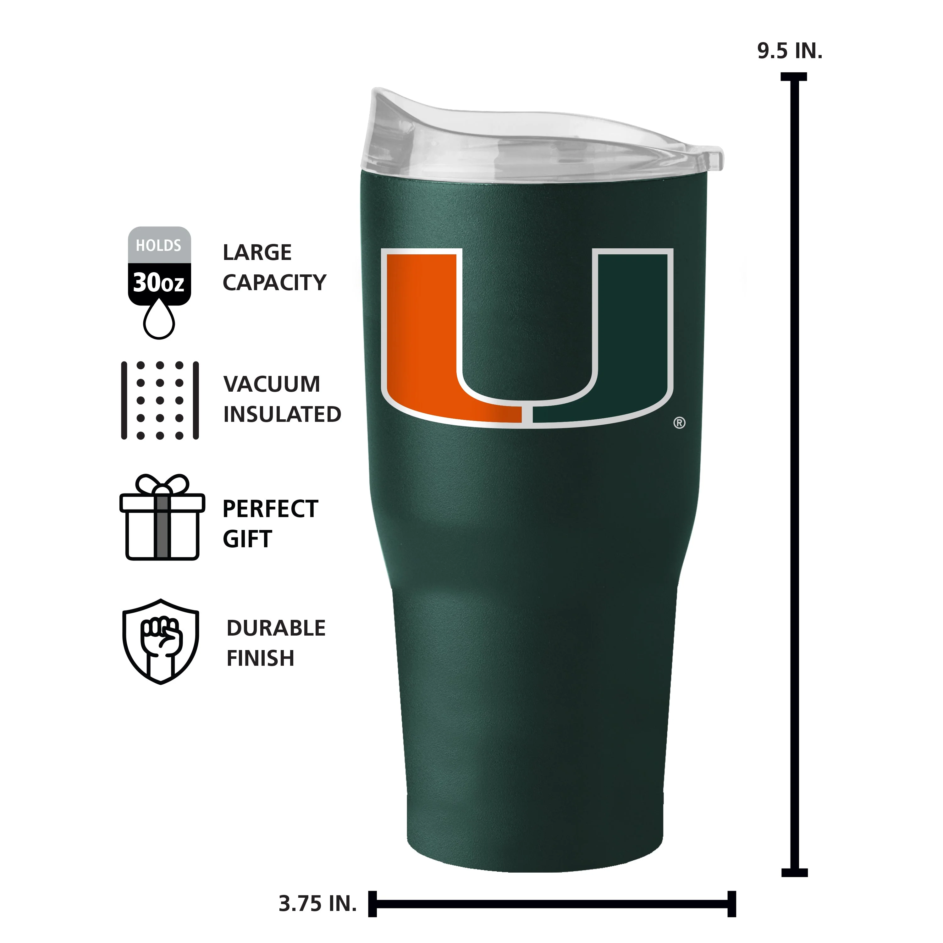 Miami 30oz Flipside Powder Coat Tumbler