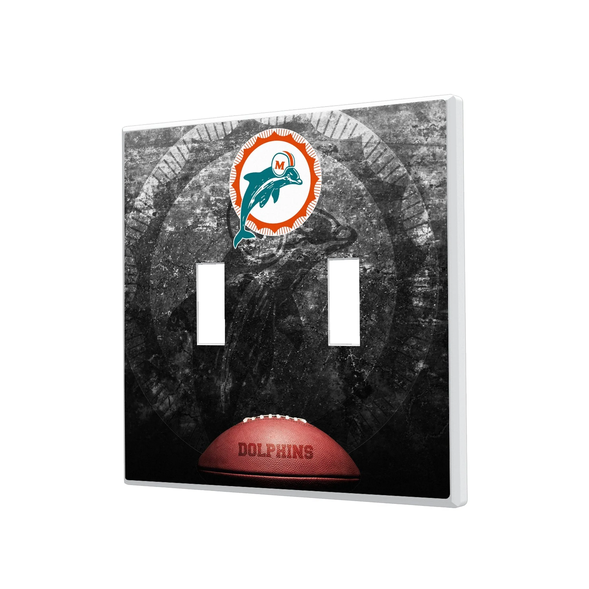 Miami Dolphins 1966-1973 Historic Collection Legendary Hidden-Screw Light Switch Plate - Image 3
