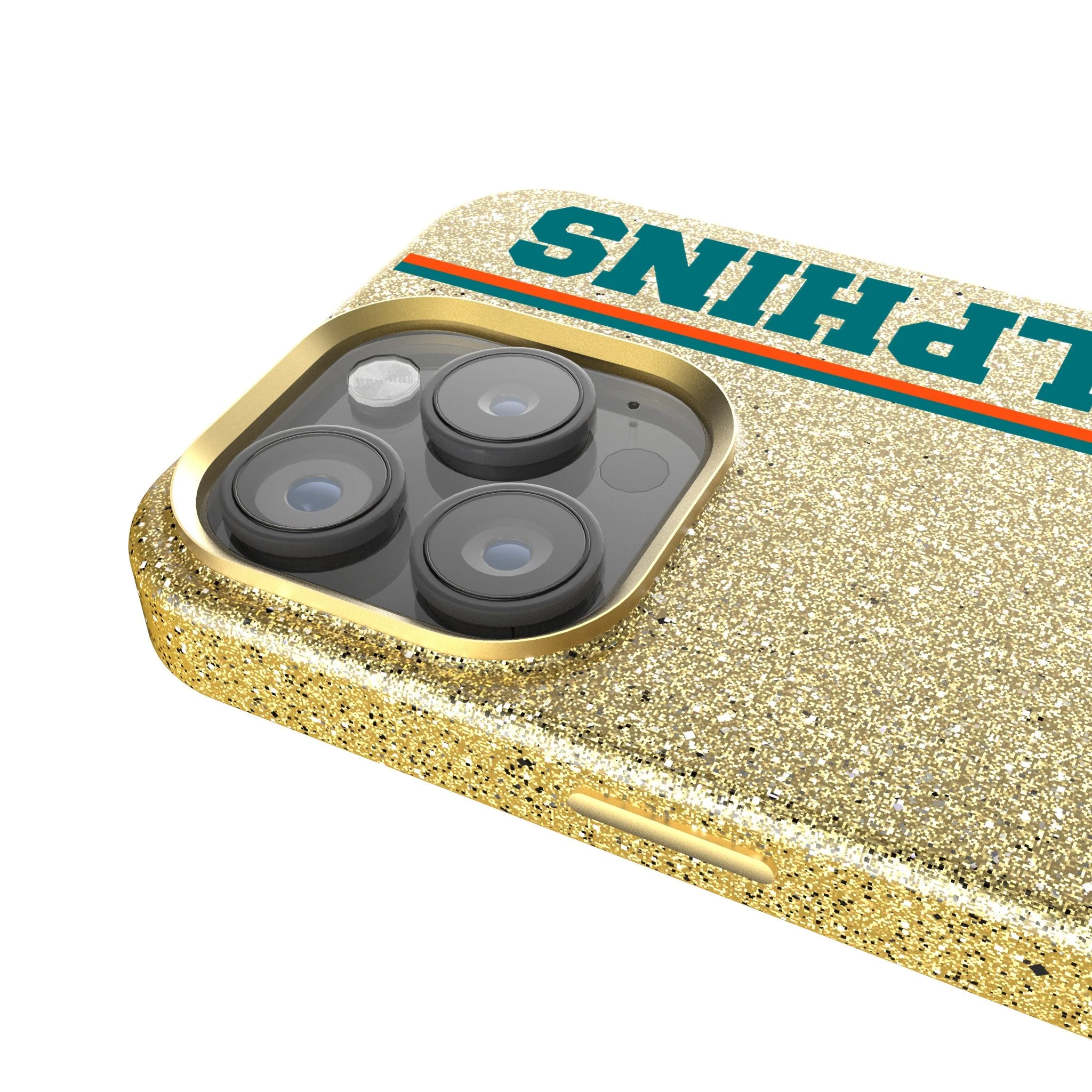 Miami Dolphins 1966-1973 Historic Collection Sidebar Bling Phone Case - Image 4
