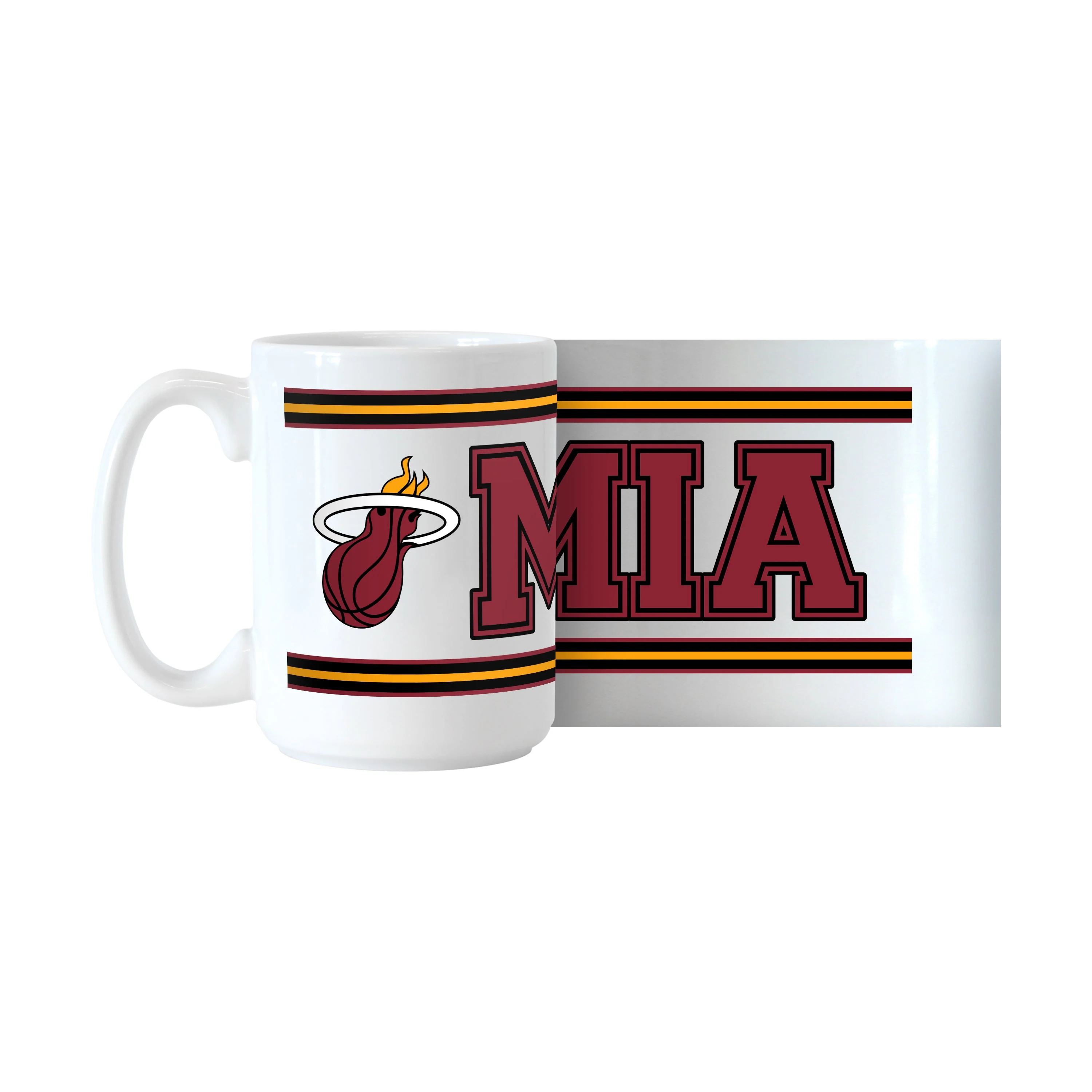 Miami Heat 15oz Overtime Stripe Sublimated Mug - Image 2