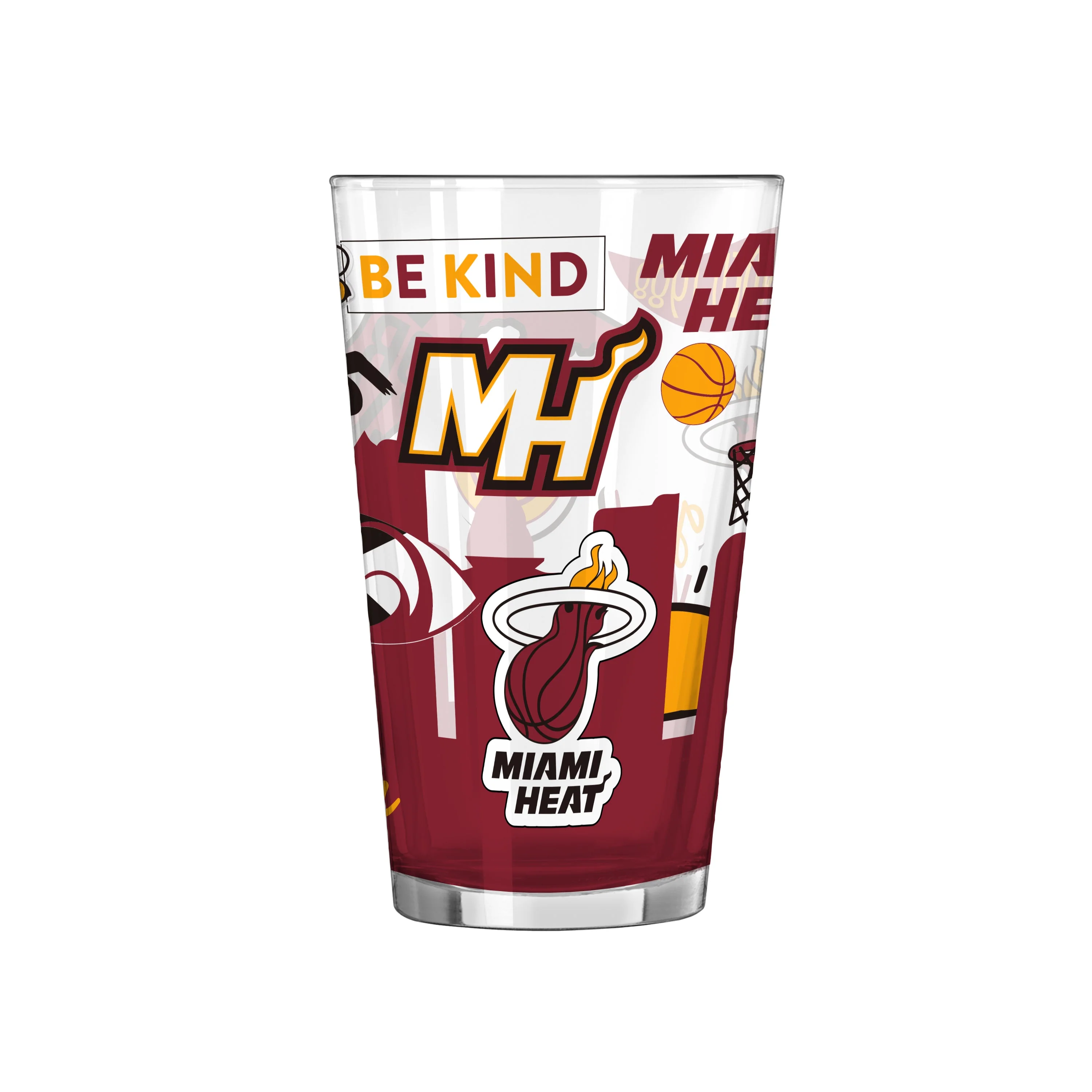 Miami Heat 16oz Native Pint Glass - Image 2