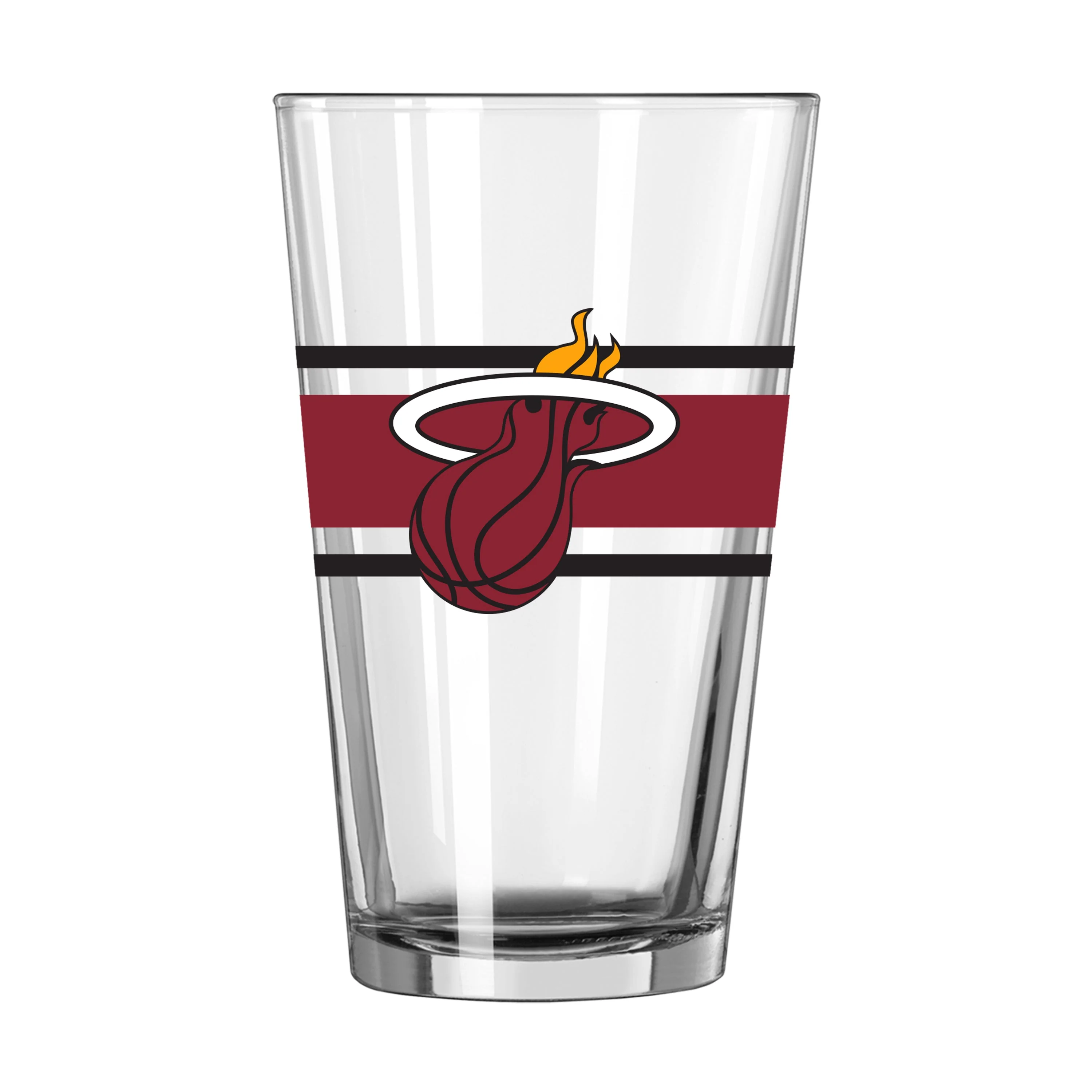 Miami Heat 16oz Stripe Pint Glass