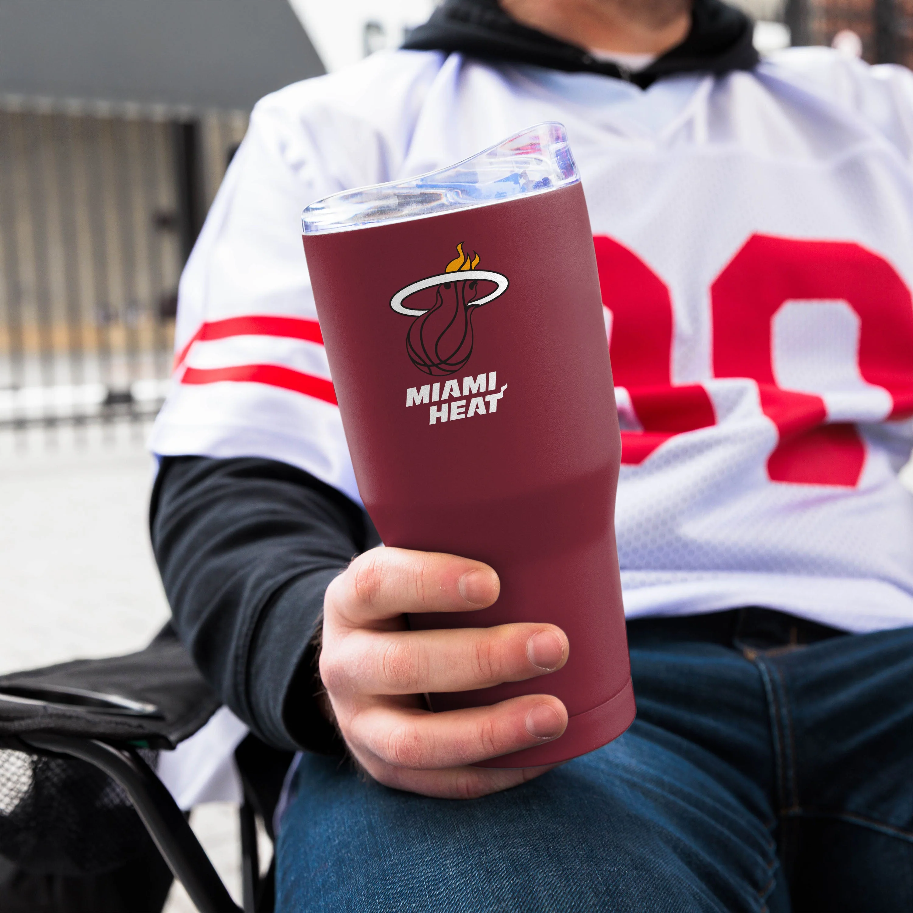 Miami Heat 30oz Flipside Powder Coat Tumbler - Image 4