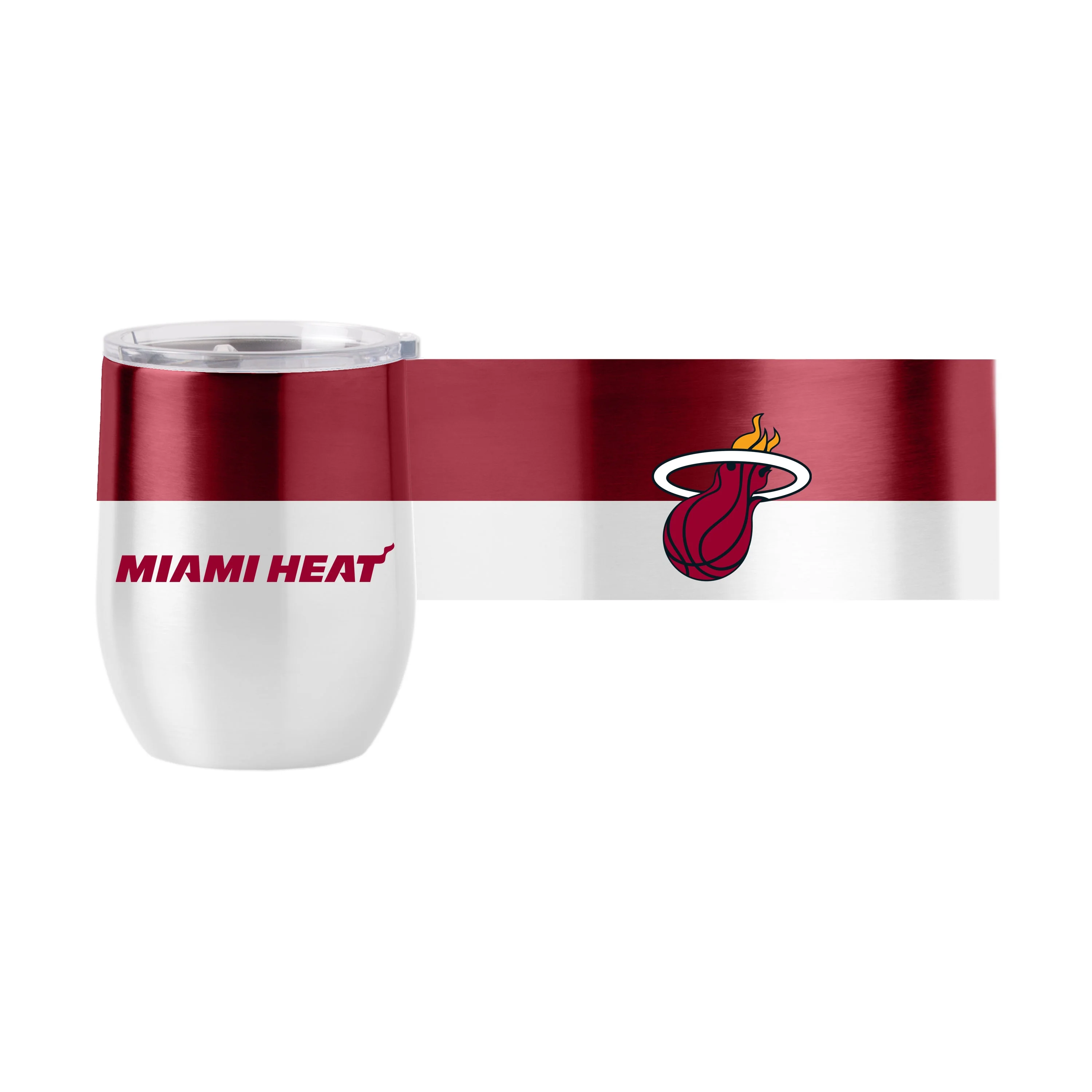 Miami Heat Color Block 16 oz Stainless Curved Beverage - Image 2