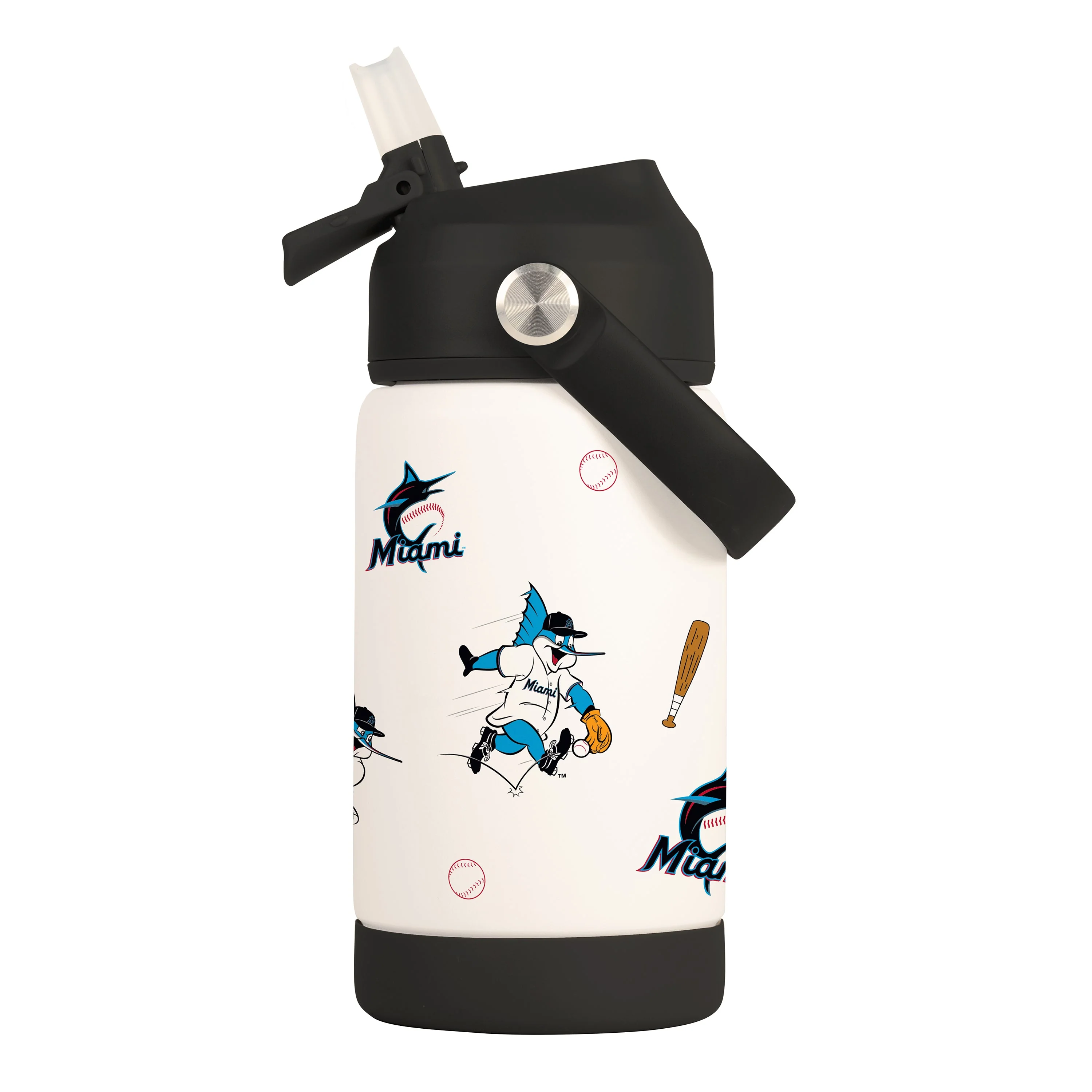 Miami Marlins 12oz Mascot SS Kids Bottle - Image 2