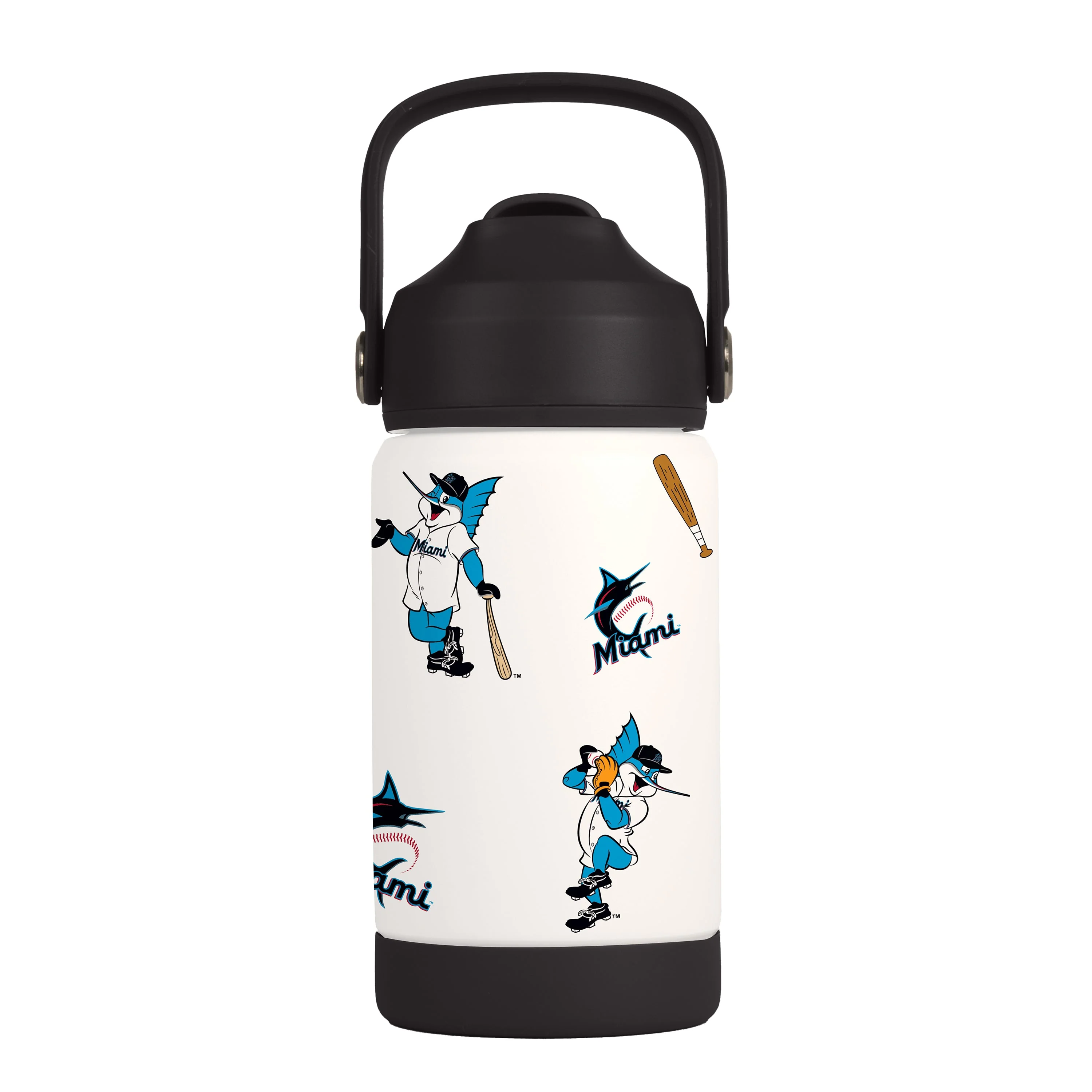 Miami Marlins 12oz Mascot SS Kids Bottle - Image 3