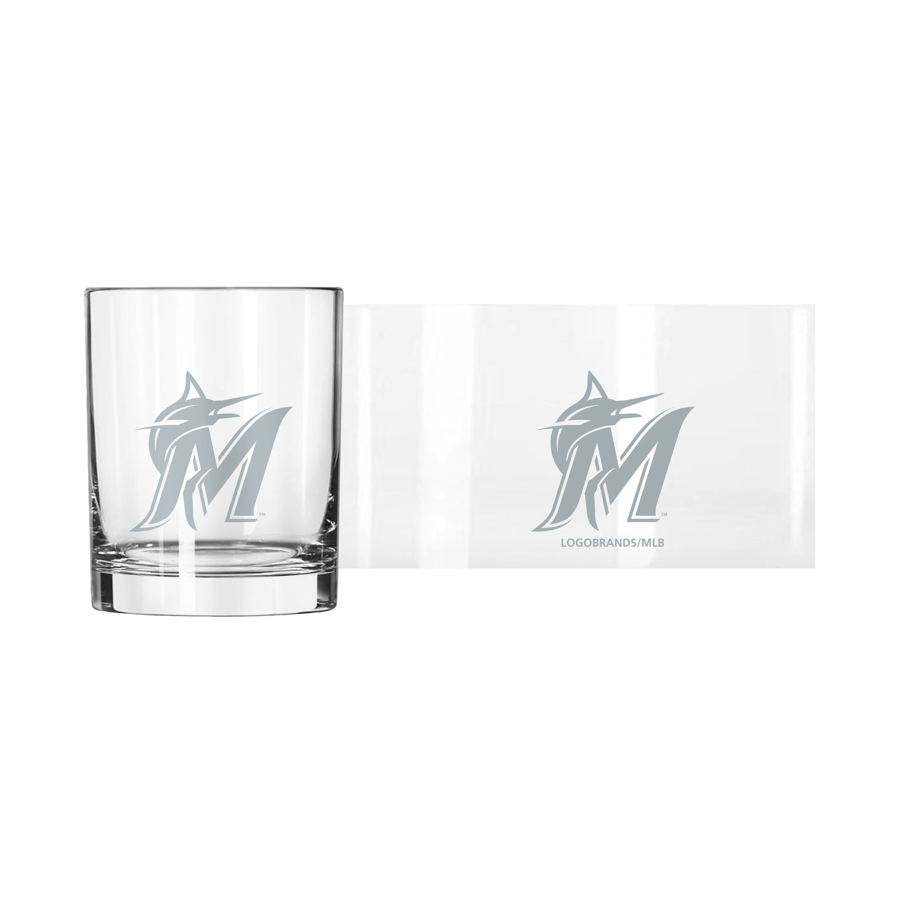 Miami Marlins 14oz Frost Rocks Glass - Image 2