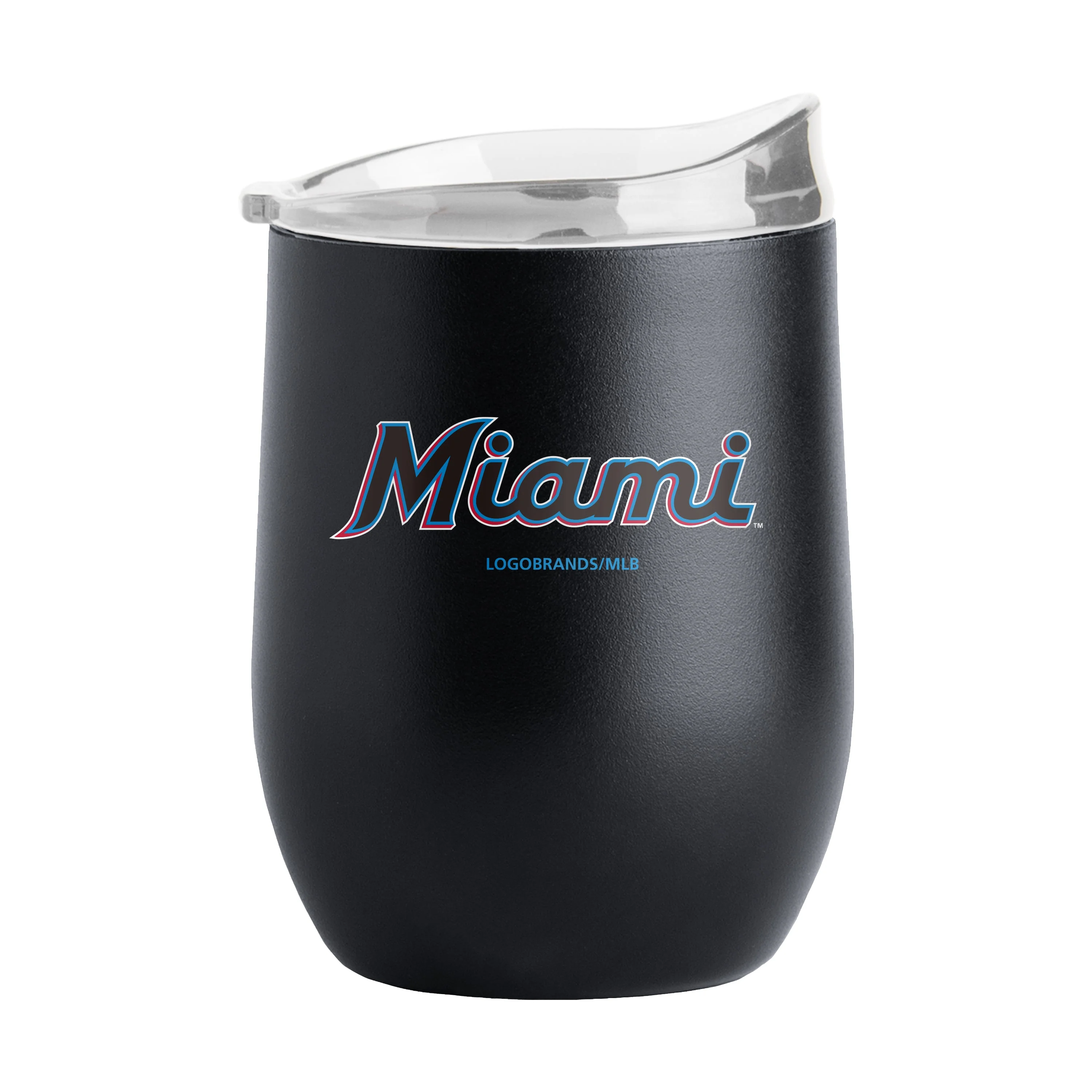 Miami Marlins 16oz Flipside Powder Coat Curved Beverage - Image 2