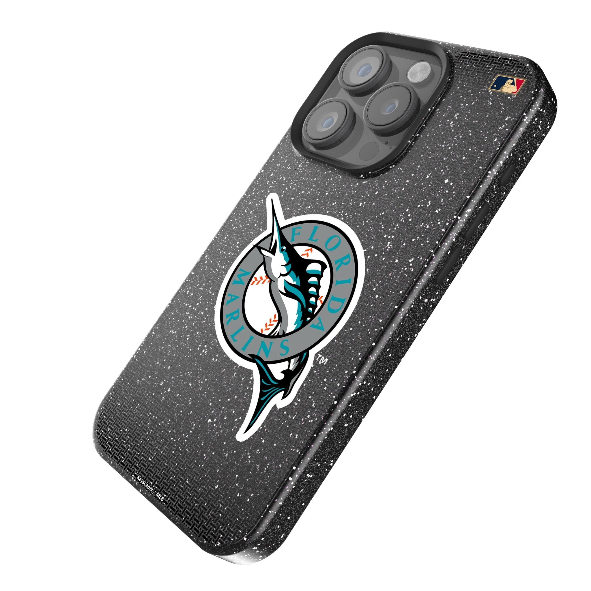 Miami Marlins 1993-2011 - Cooperstown Collection Linen Bling Phone Case for Apple iPhone - Image 2