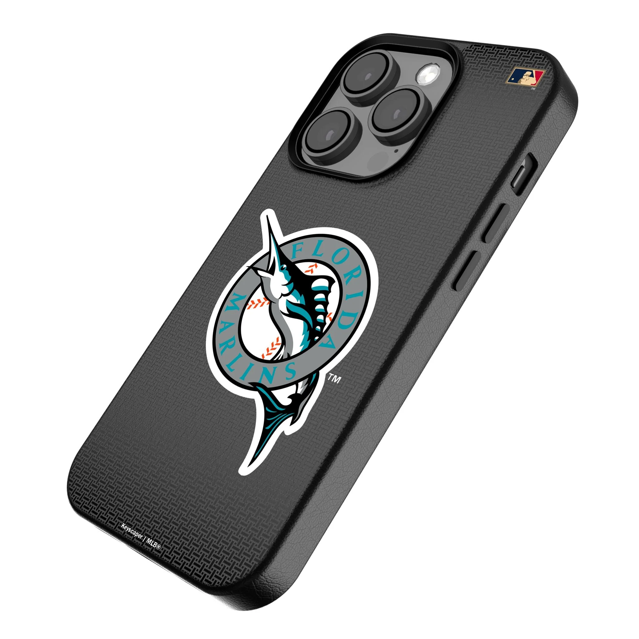 Miami Marlins 1993-2011 - Cooperstown Collection Linen MagSafe Compatible Phone Case for Apple iPhone - Image 2