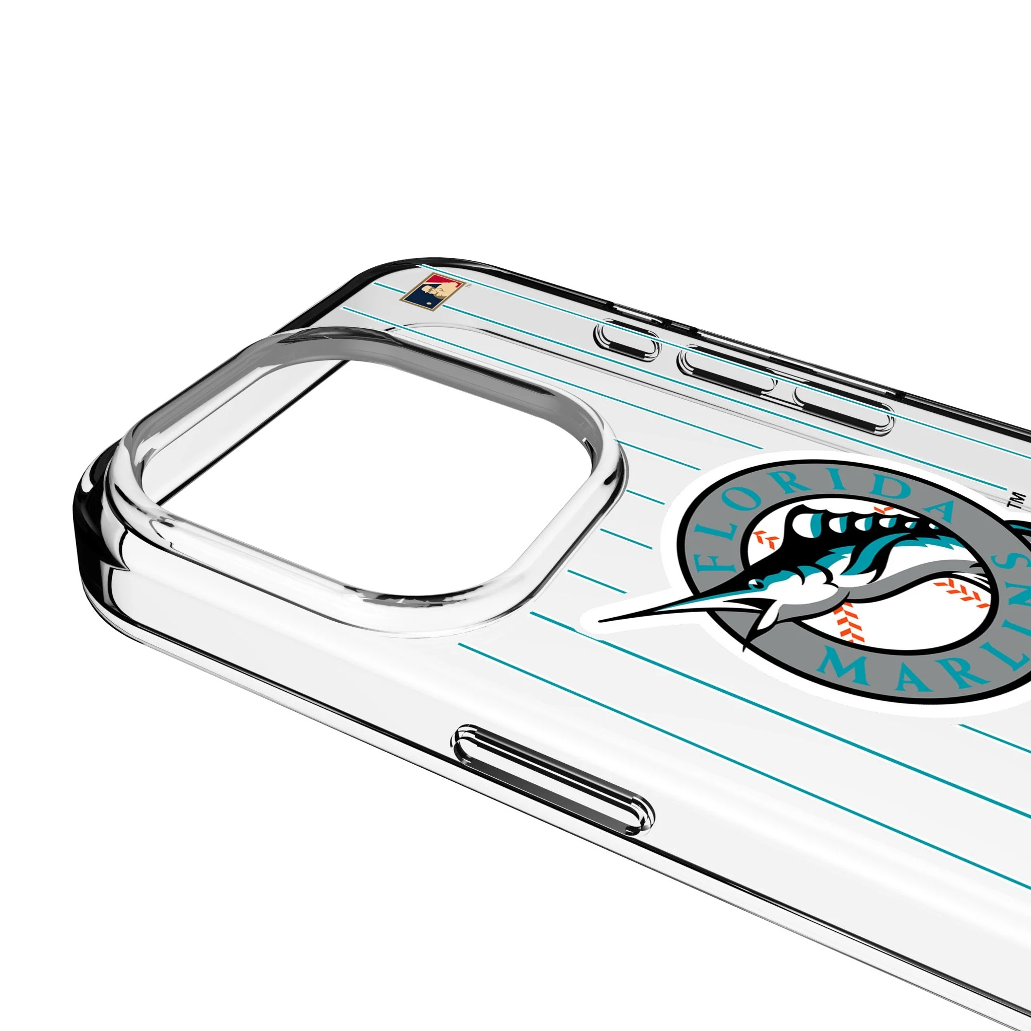 Miami Marlins 1993-2011 - Cooperstown Collection Pinstripe Clear Phone Case for Apple iPhone - Image 3