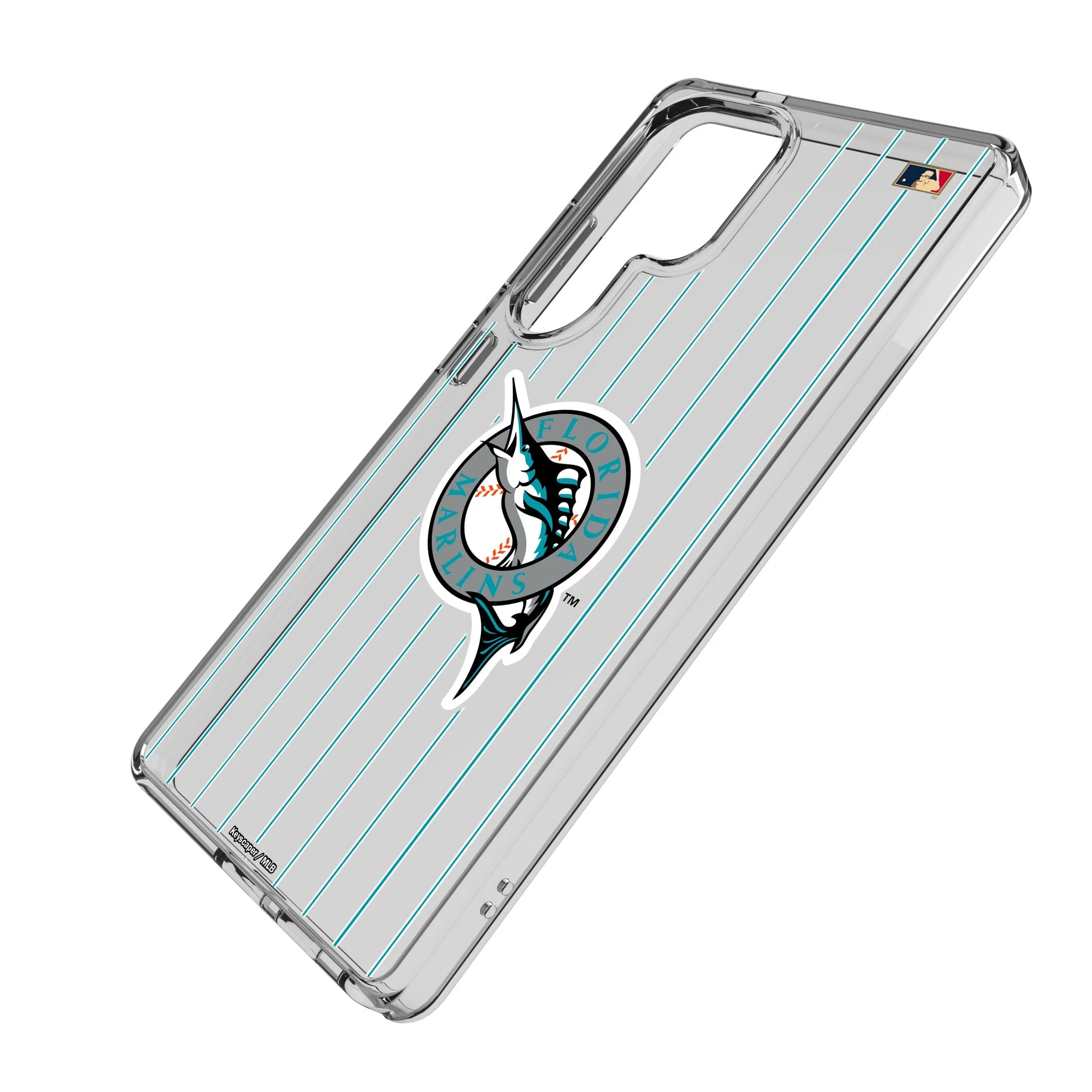 Miami Marlins 1993-2011 - Cooperstown Collection Pinstripe Clear Phone Case for Samsung Galaxy - Image 2