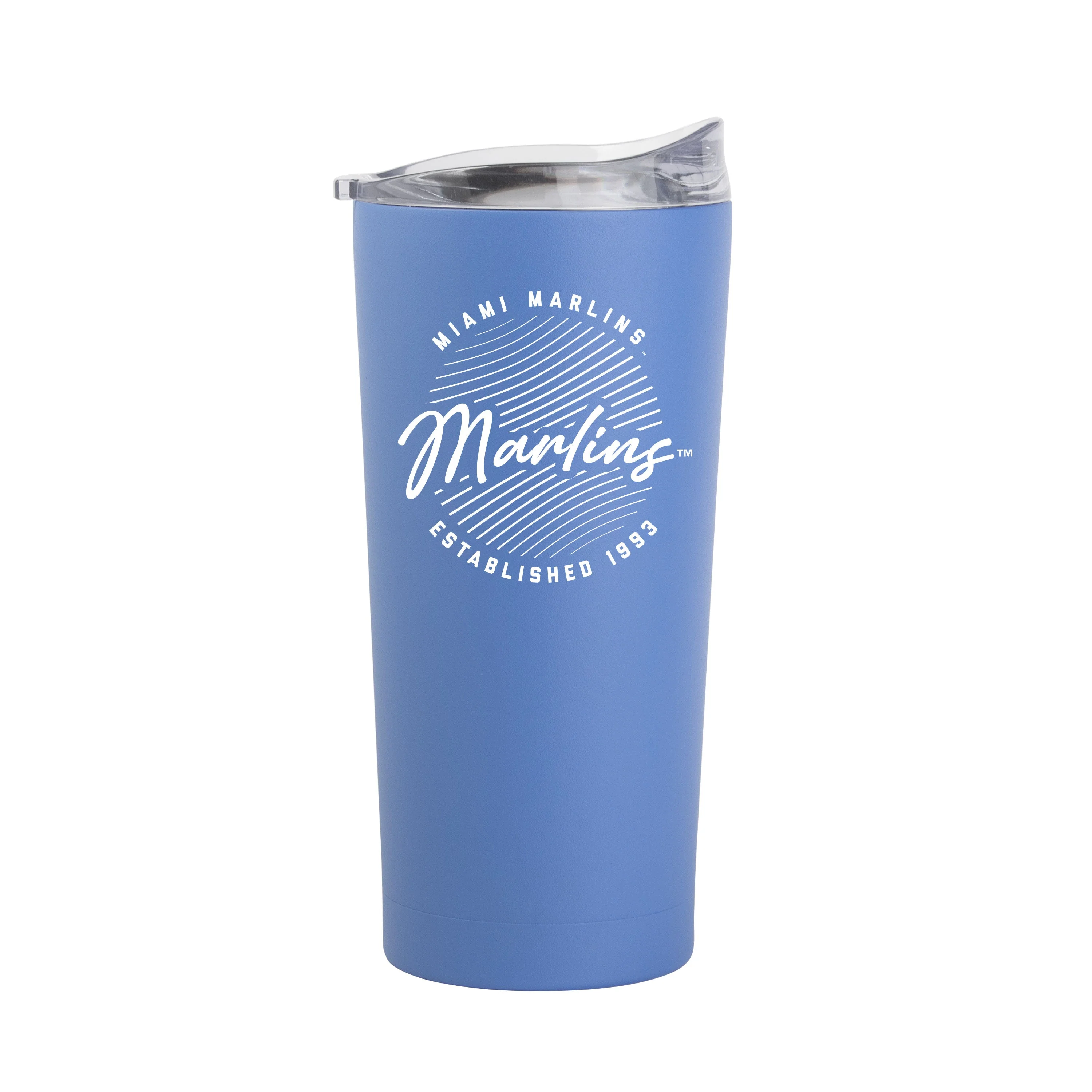 Miami Marlins 20oz Retro Script Arctic Powder Coat Tumbler - Image 2