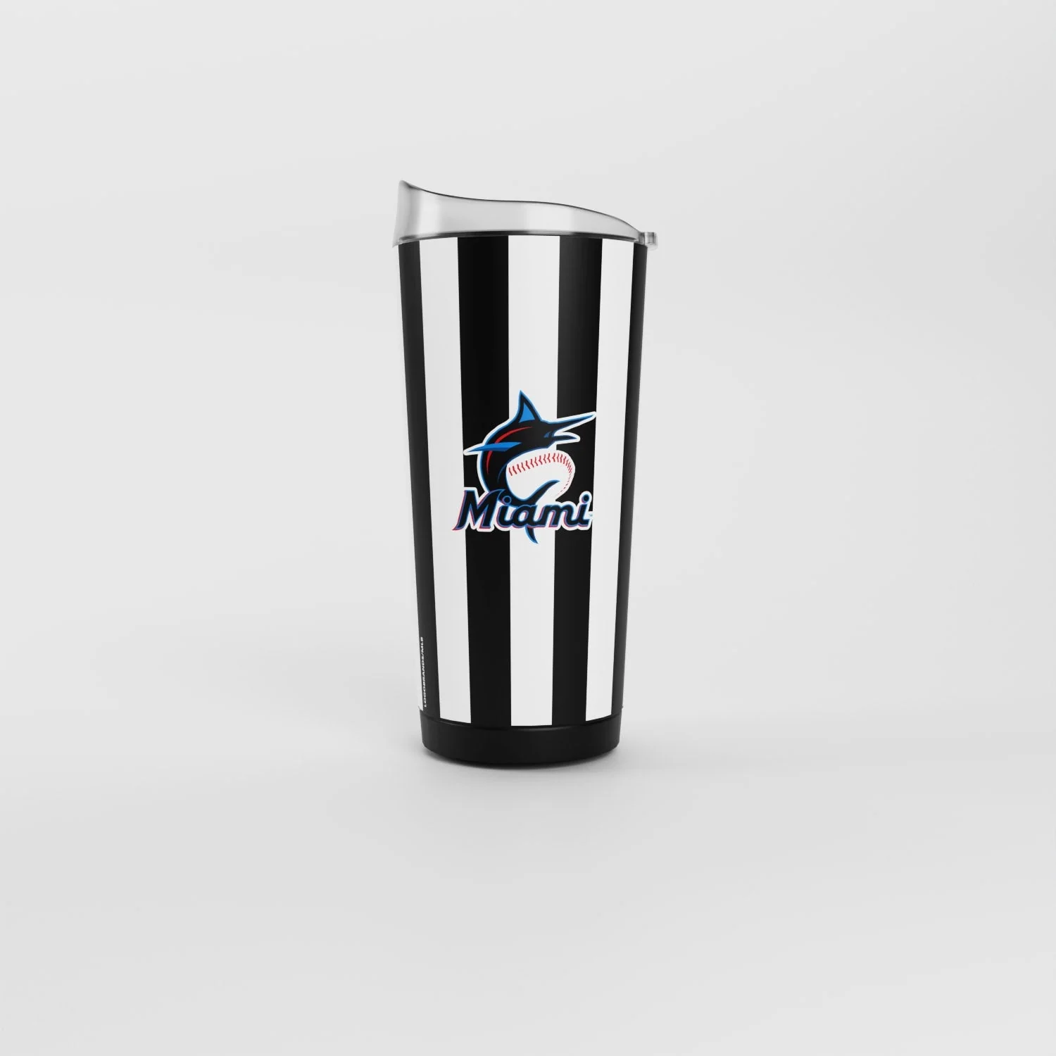 Miami Marlins 20oz Striped Powder Coat Tumbler