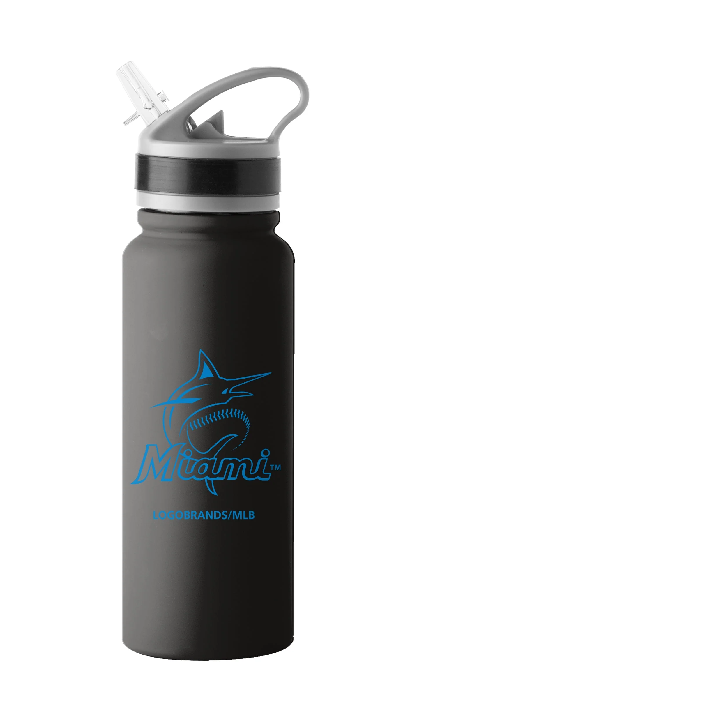 Miami Marlins 25oz Stainless Single Wall Flip Top Bottle - Image 2