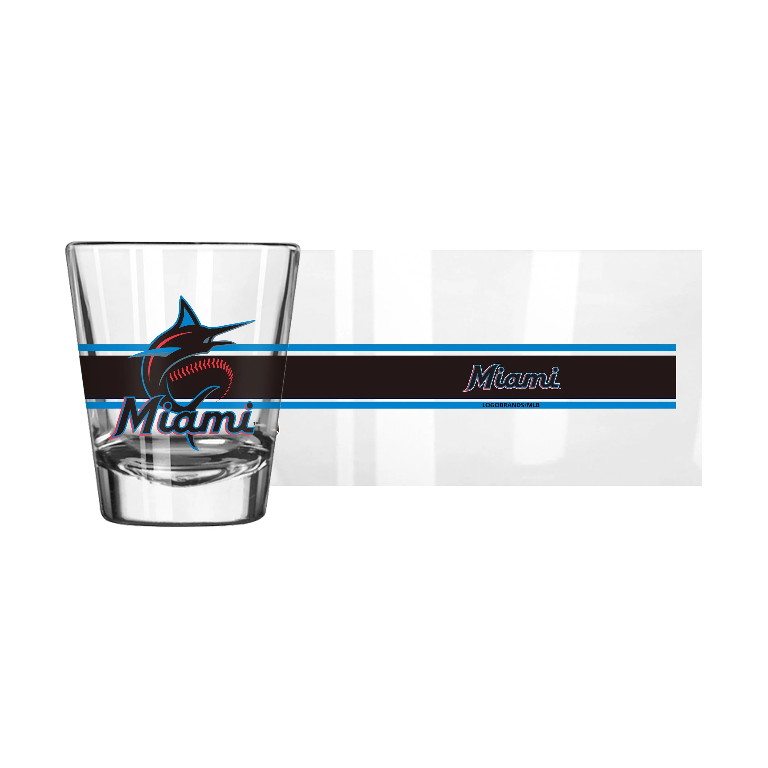 Miami Marlins 2oz Stripe Shot Glass - Image 2