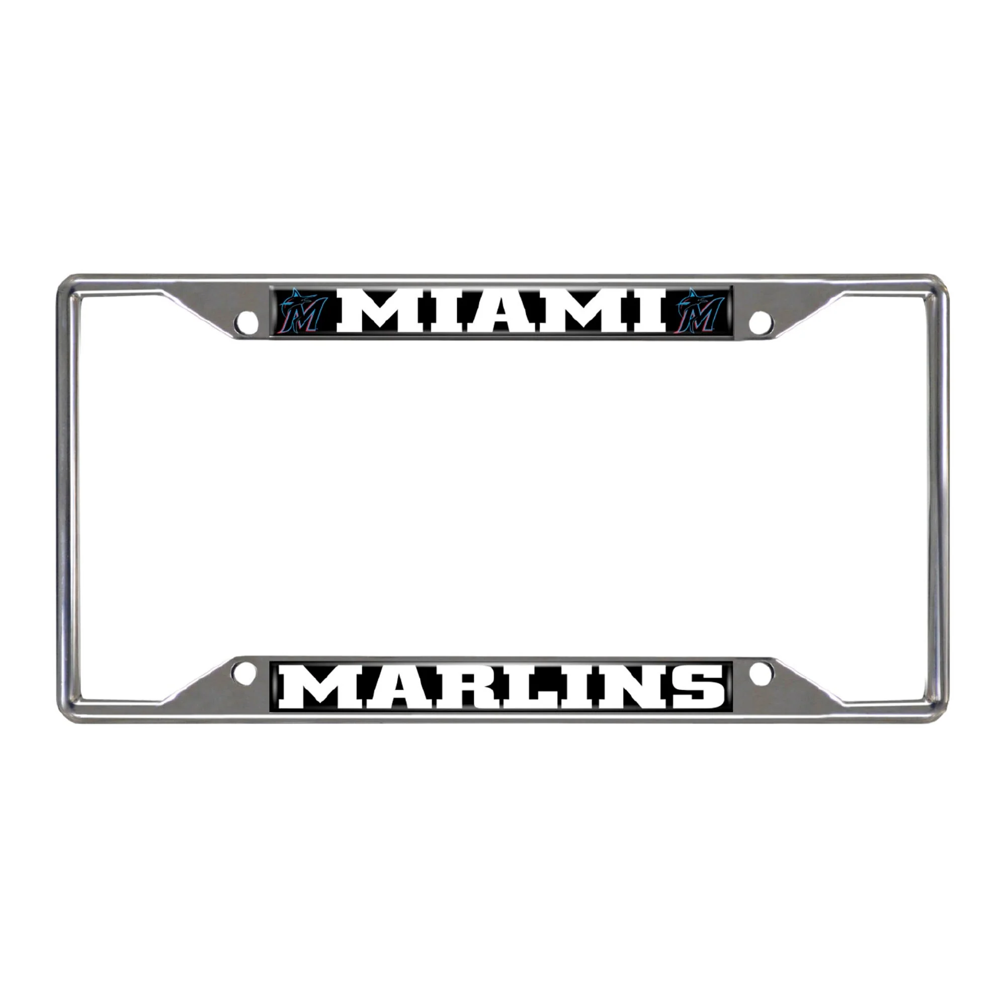 Miami Marlins Chrome License Plate Frame