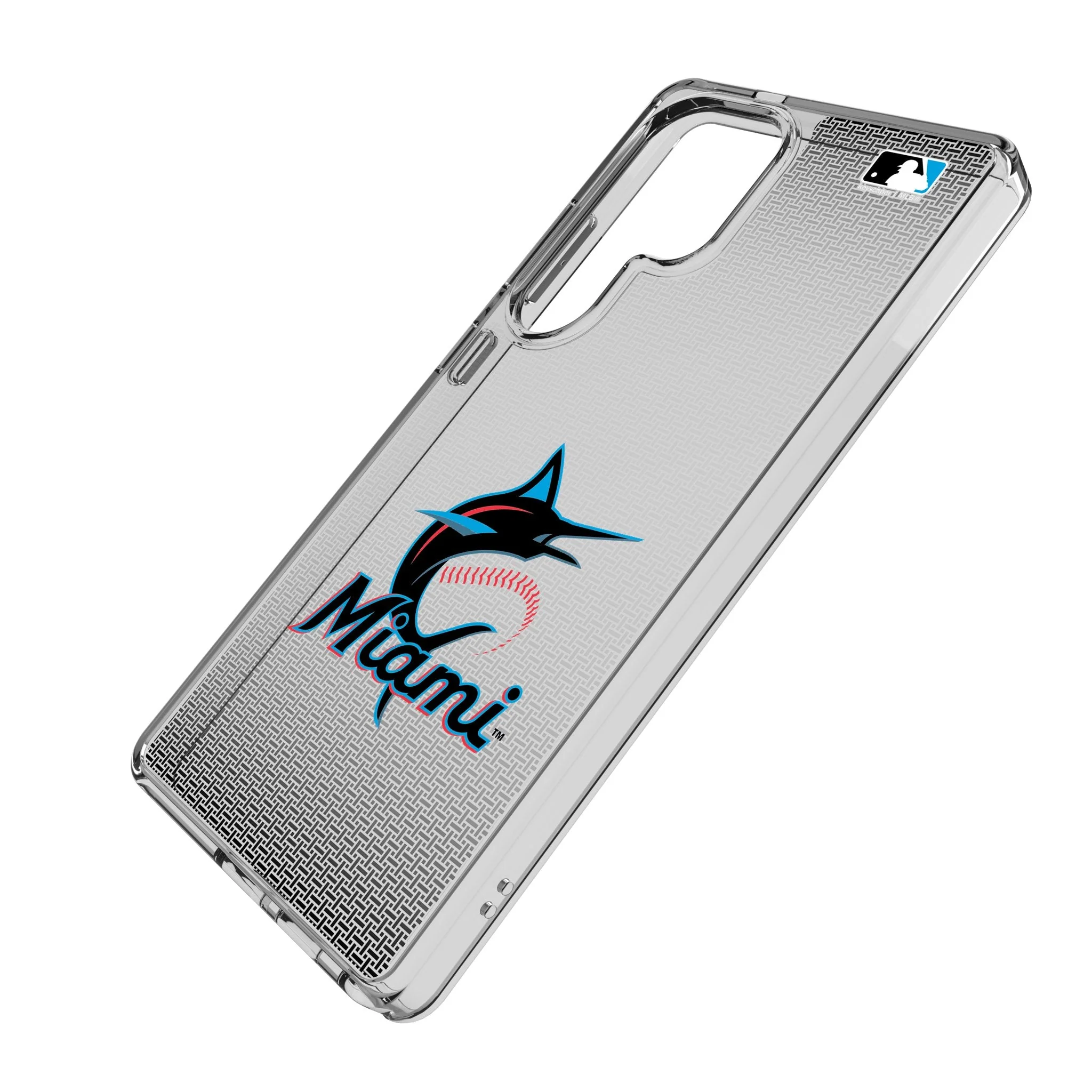 Miami Marlins Linen Clear Phone Case for Samsung Galaxy - Image 2