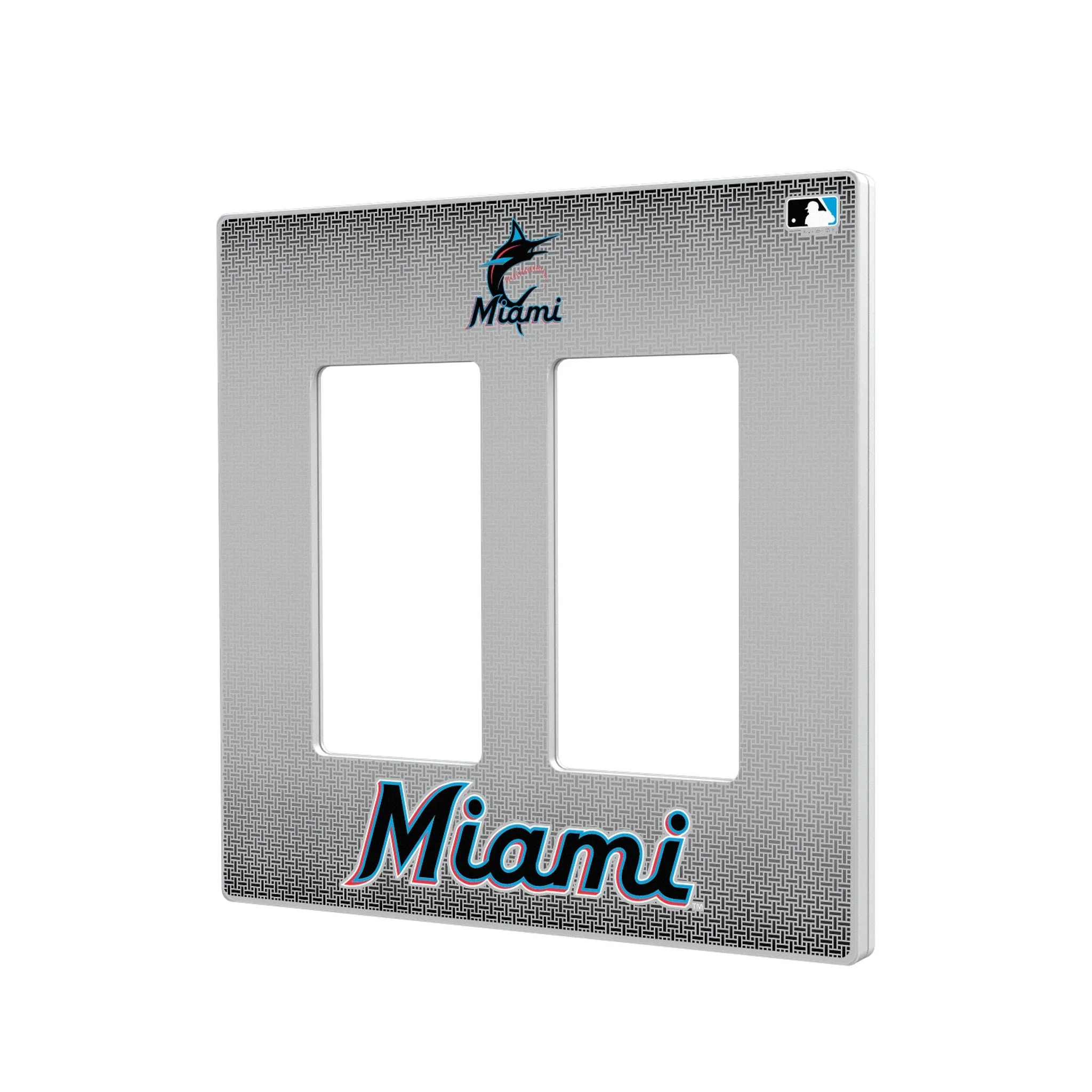Miami Marlins Linen Hidden-Screw Light Switch Plate - Image 4