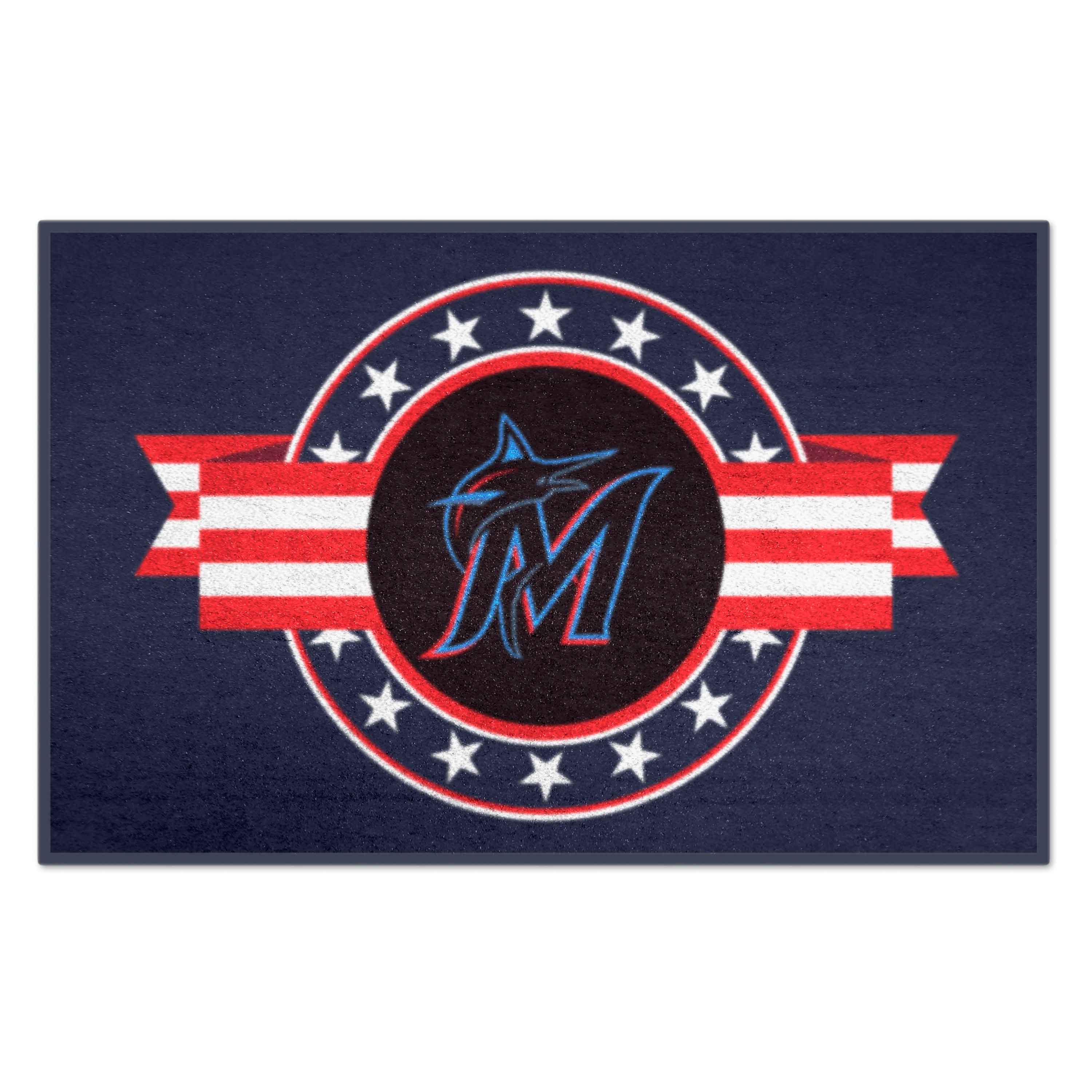Miami Marlins Starter Mat - MLB Patriotic