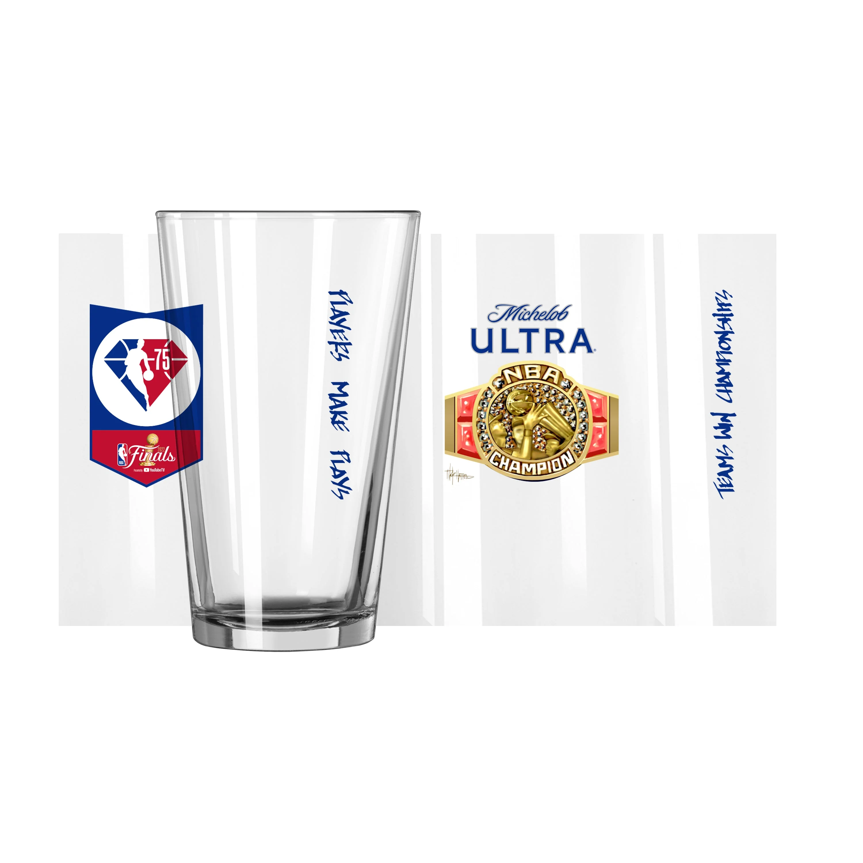 Mich Ultra/NBA Finals 16oz Pint Glass - Image 2