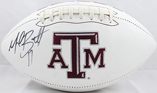 Michael Bennett Autographed Texas A&M Aggies Logo Football- JSA W Auth - Image 5