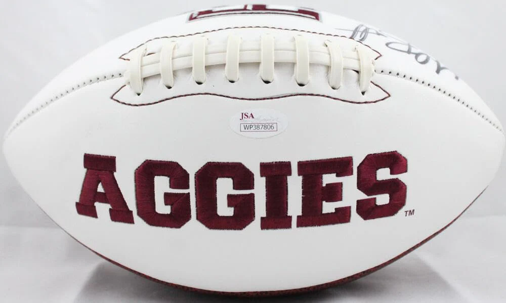 Michael Bennett Autographed Texas A&M Aggies Logo Football- JSA W Auth - Image 6