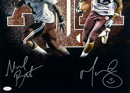 Michael Bennett Martellus Bennett Autographed Texas AM 16x20 Photo- JSA W Auth - Image 2