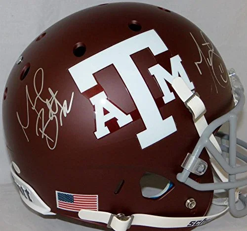 Michael Bennett Martellus Bennett Signed Texas AM Aggies F/S Helmet- JSA W Auth - Image 2