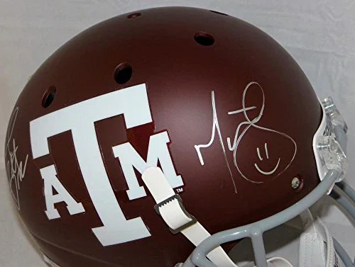 Michael Bennett Martellus Bennett Signed Texas AM Aggies F/S Helmet- JSA W Auth - Image 3
